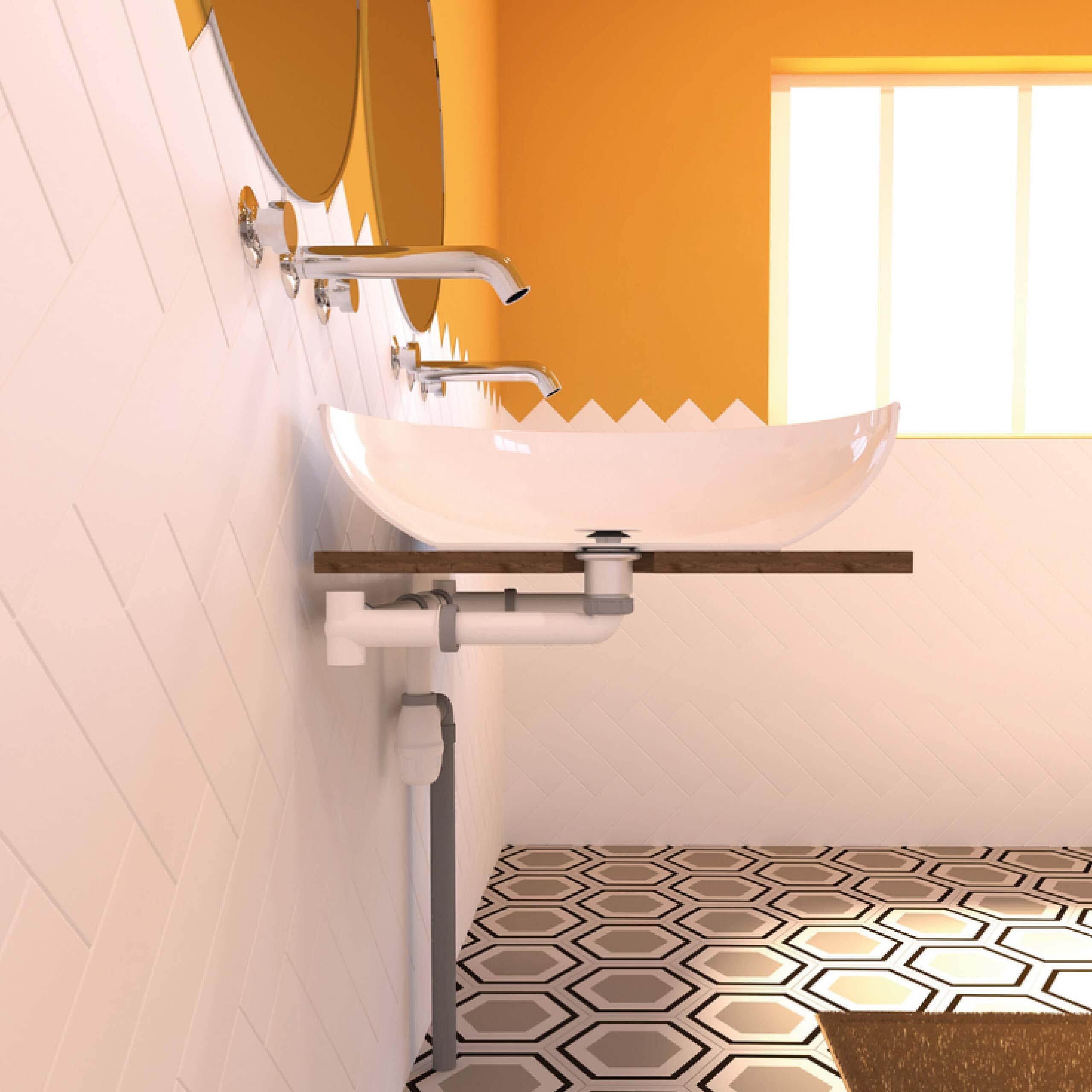 Vidage pour lavabo gain de place, Diam.32 mm, VALENTIN - 2