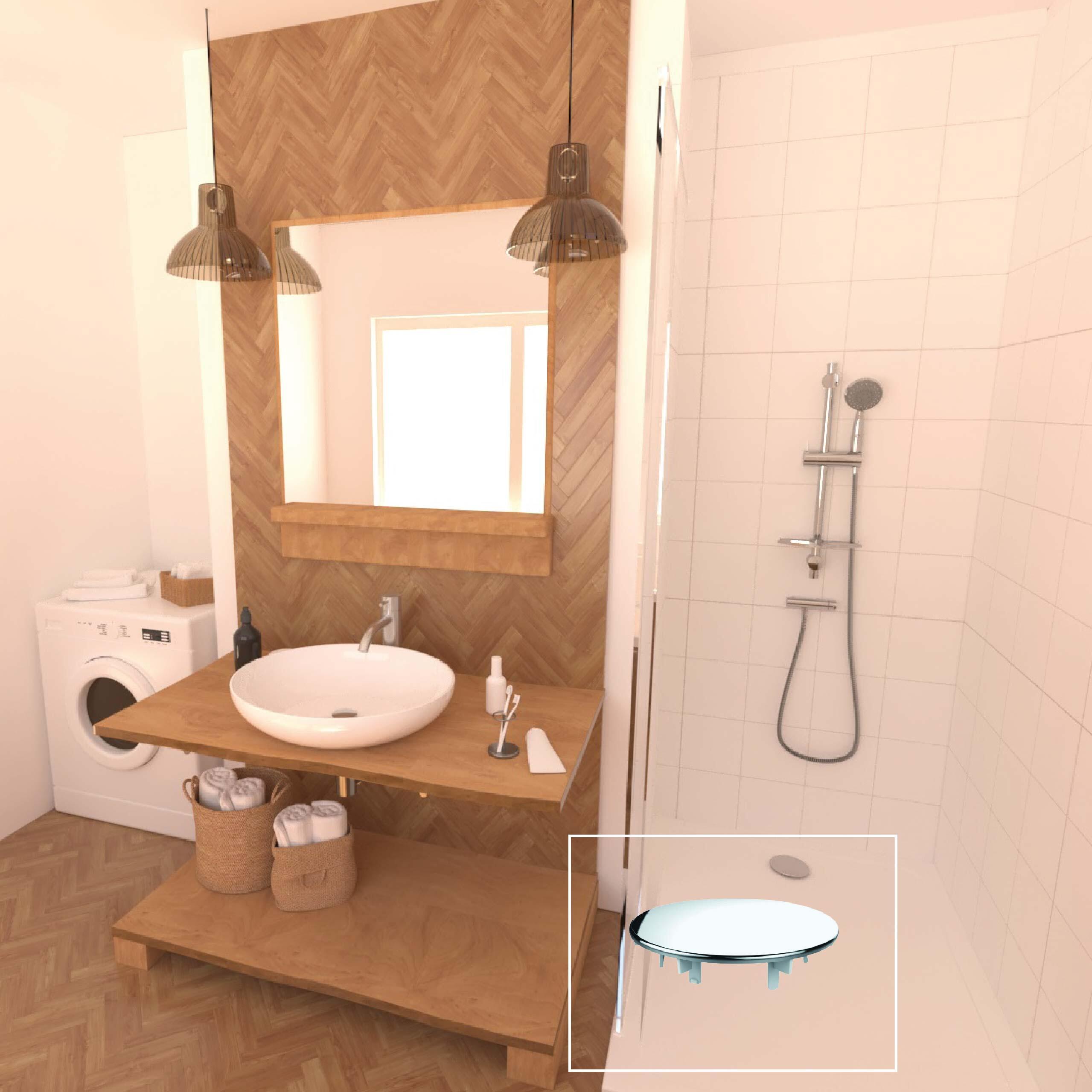 Capot de bonde pour lavabo D.90 mm, VALENTIN - 3