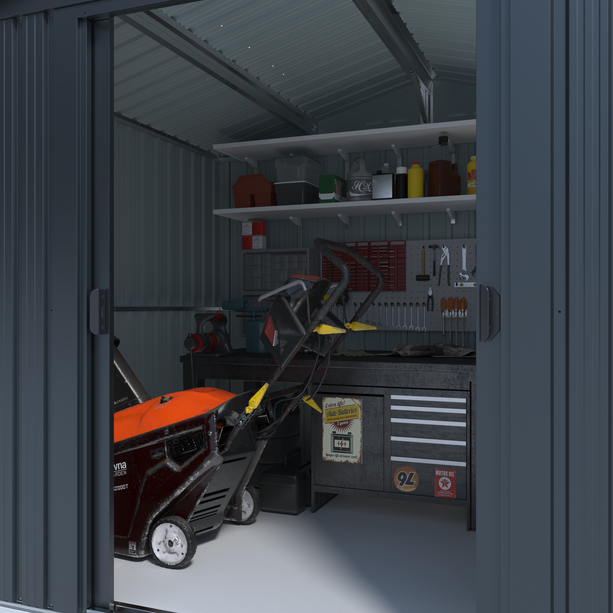 Abri de jardin acier 4.6 m², Ep. 0,3 mm, Naterial Hekla - 4