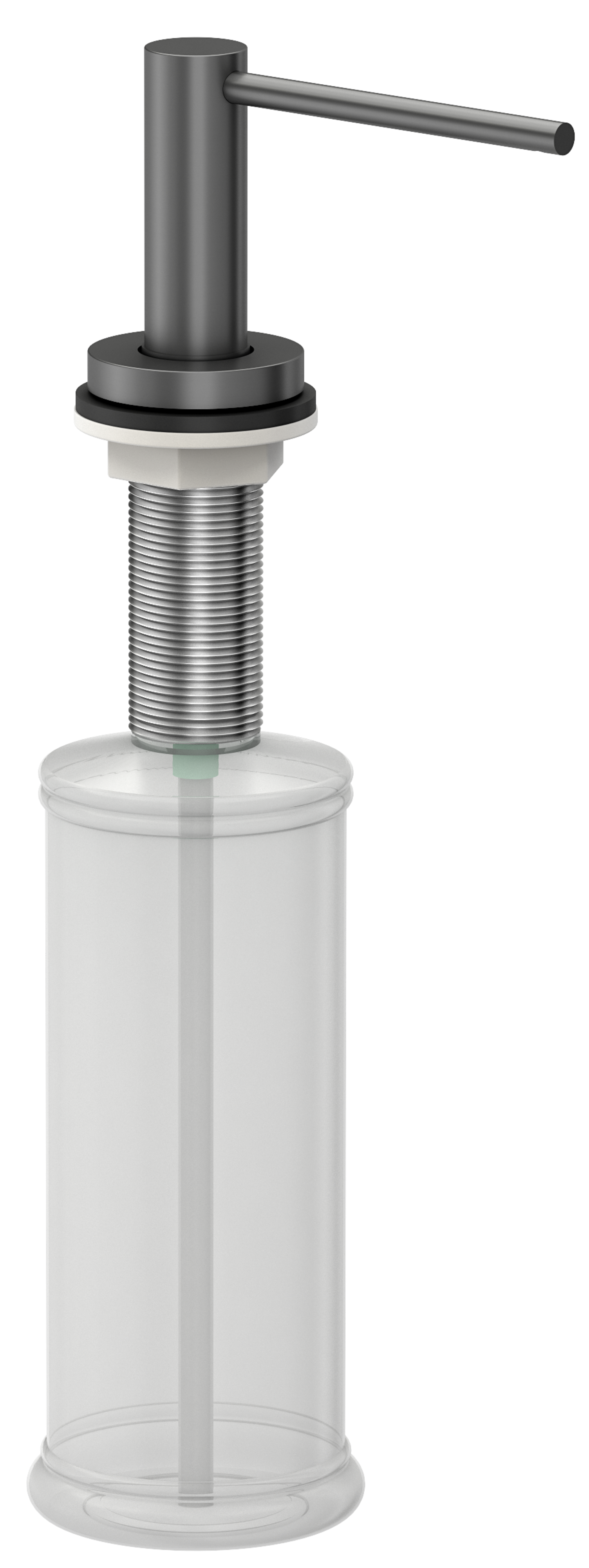 Dozownik do płynu do naczyń Emi Slim PVD grafitowy metal Quadron