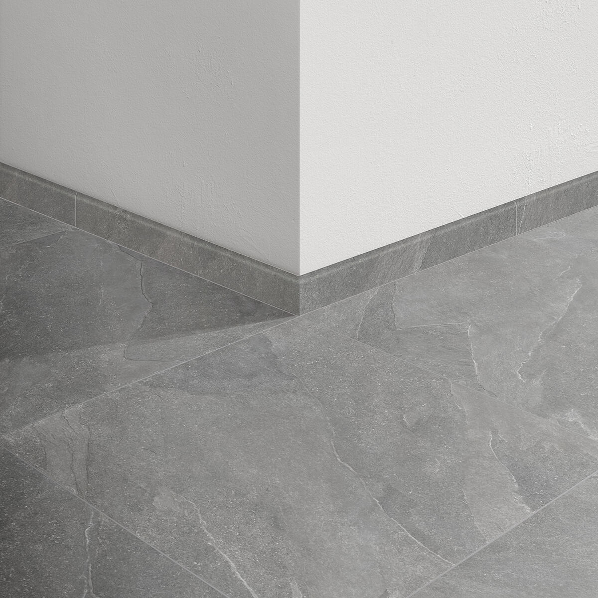 Lot de 2 plinthes carrelage Bartik, antracite x L. 60 cm, Ep.9 mm - 2
