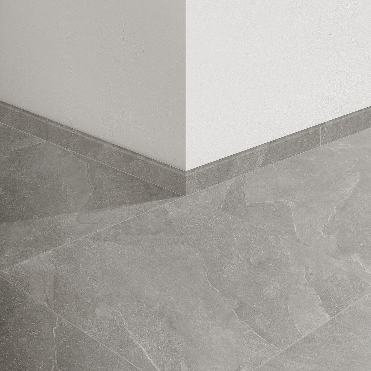 Lot de 2 plinthes carrelage Bartik, gris x L. 60 cm, Ep.9 mm - 2