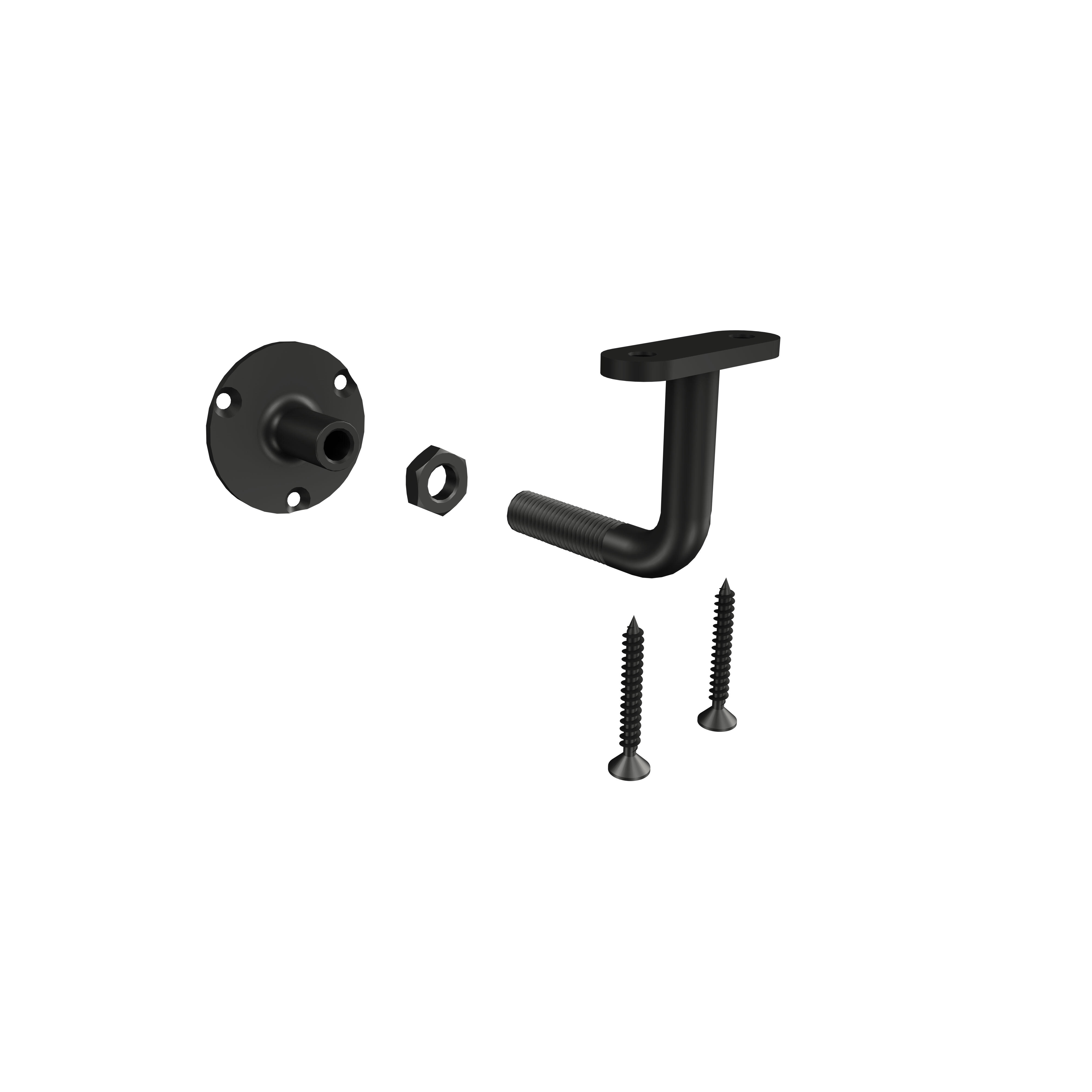 Platine coudée réglable pour fixation au mur d'une rampe BURGER - 2