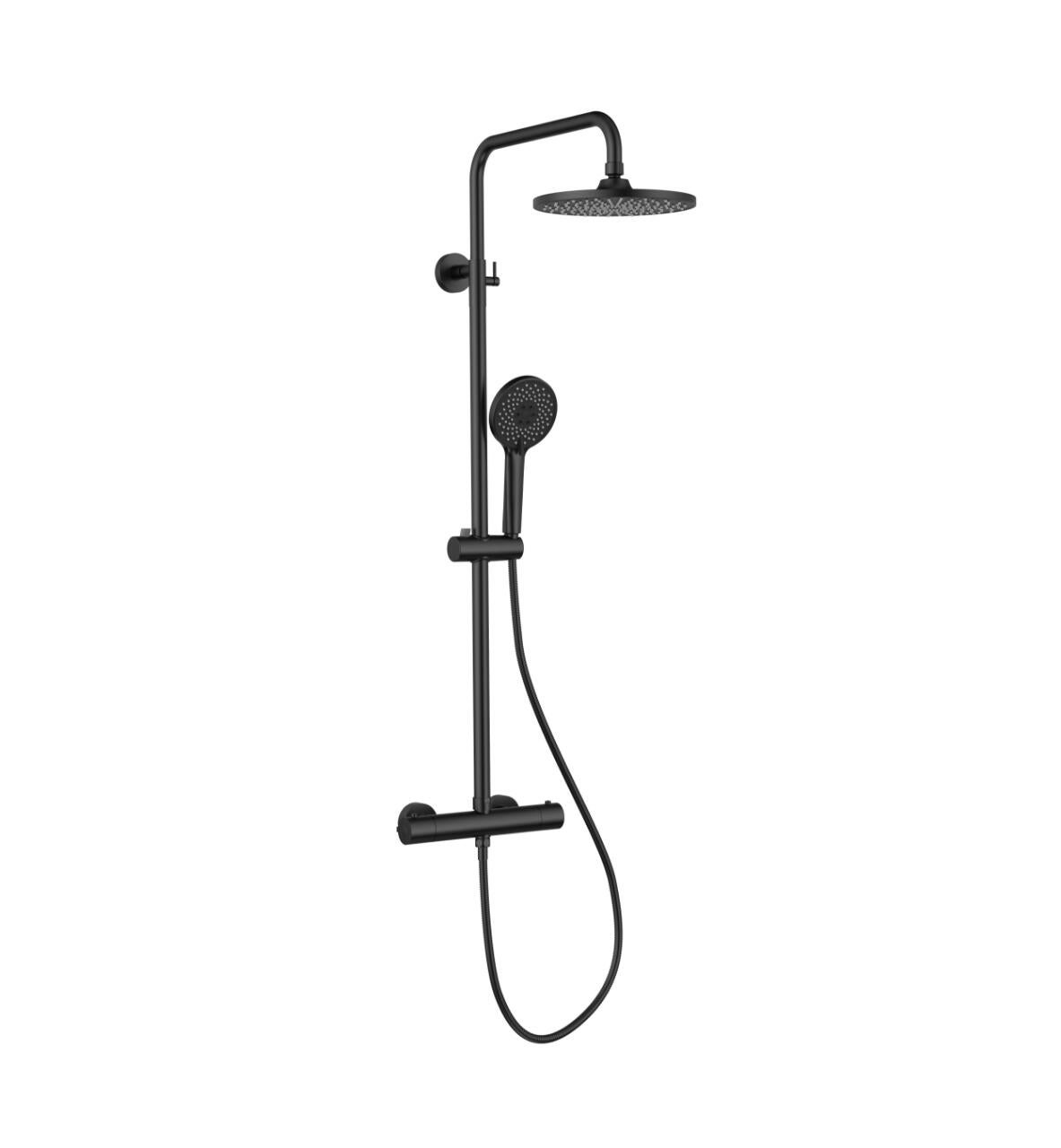 Columna de ducha termostática zafiro negro