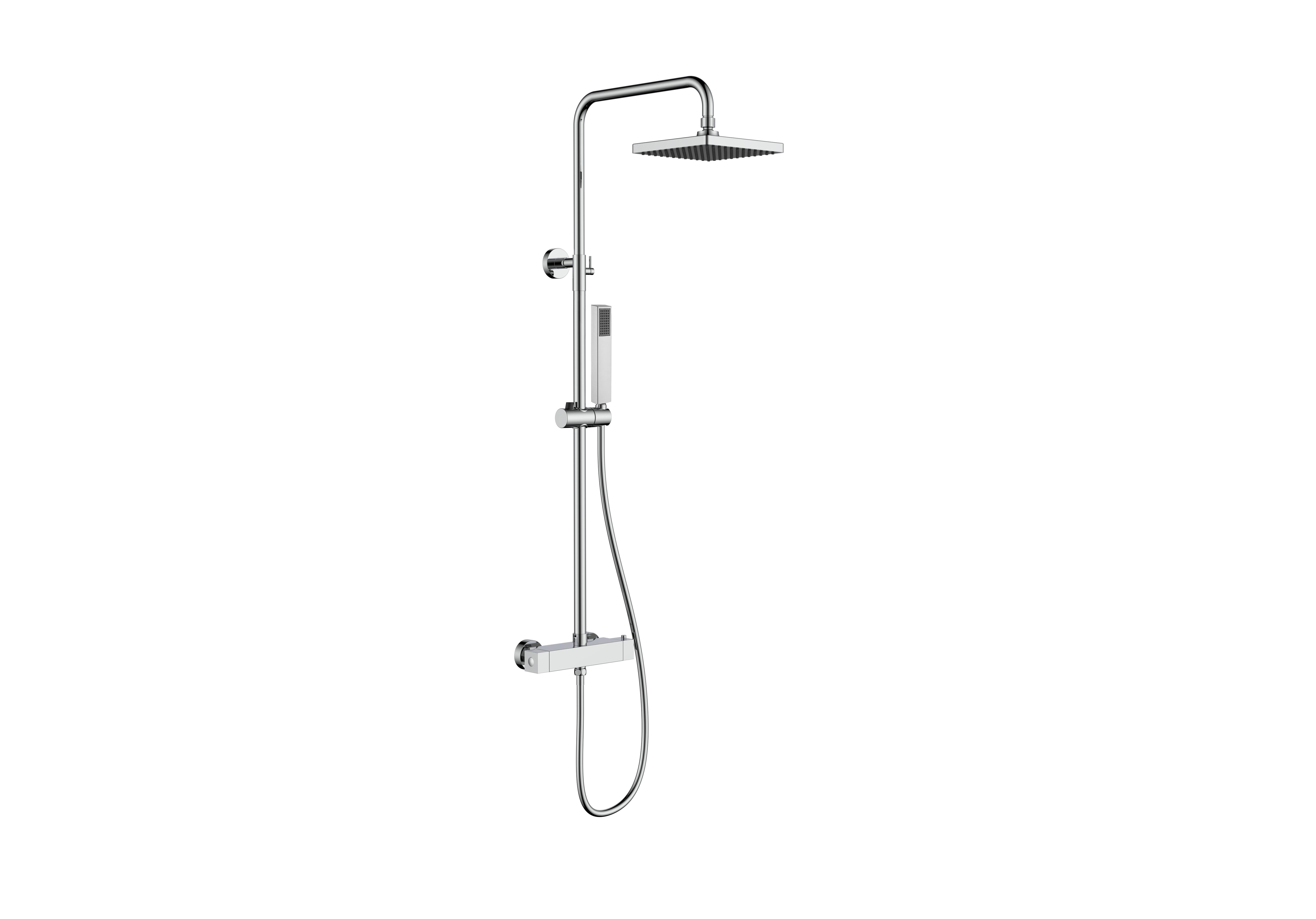 Columna de ducha termostática opalo cromo