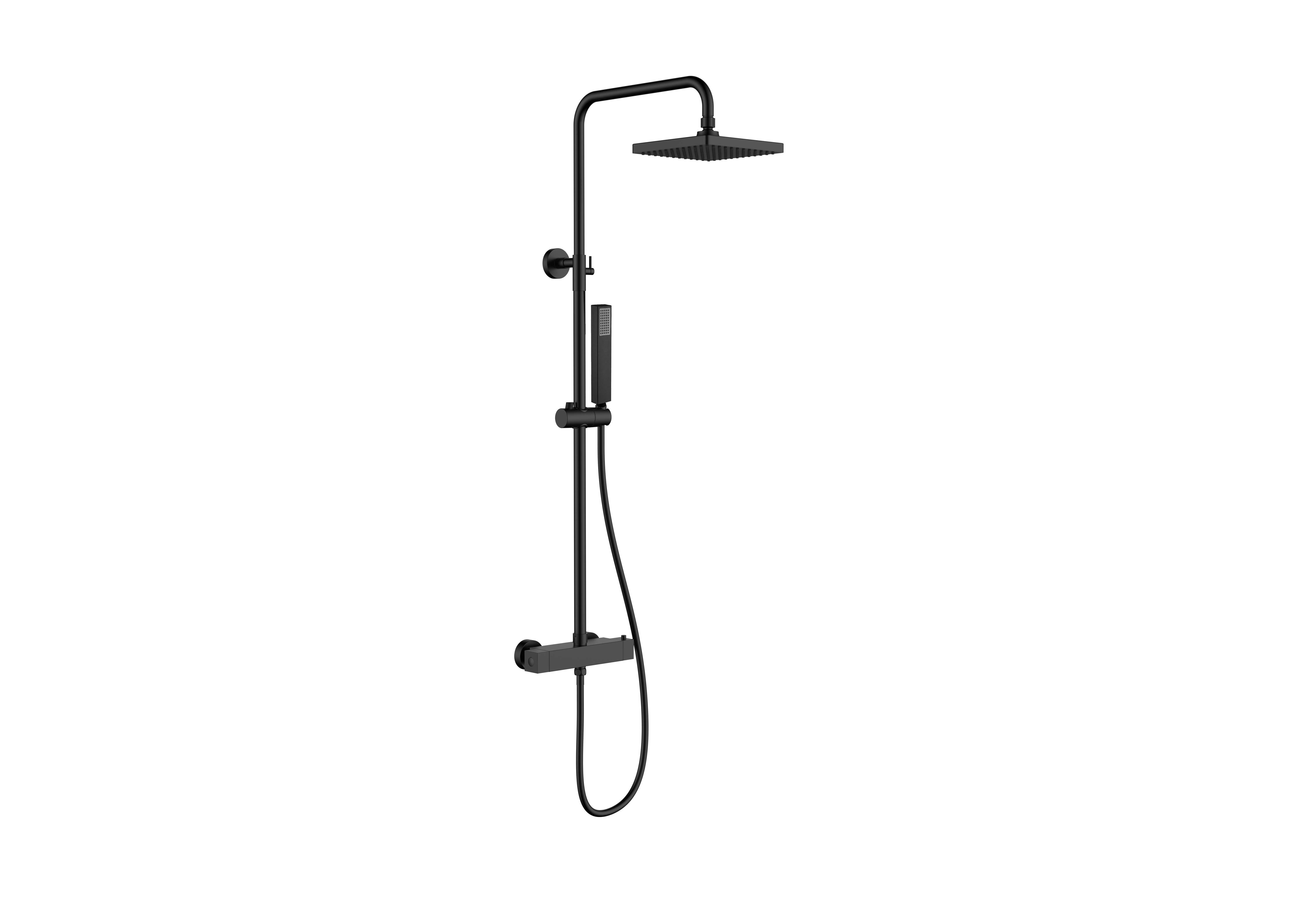 Columna de ducha termostática opalo negro