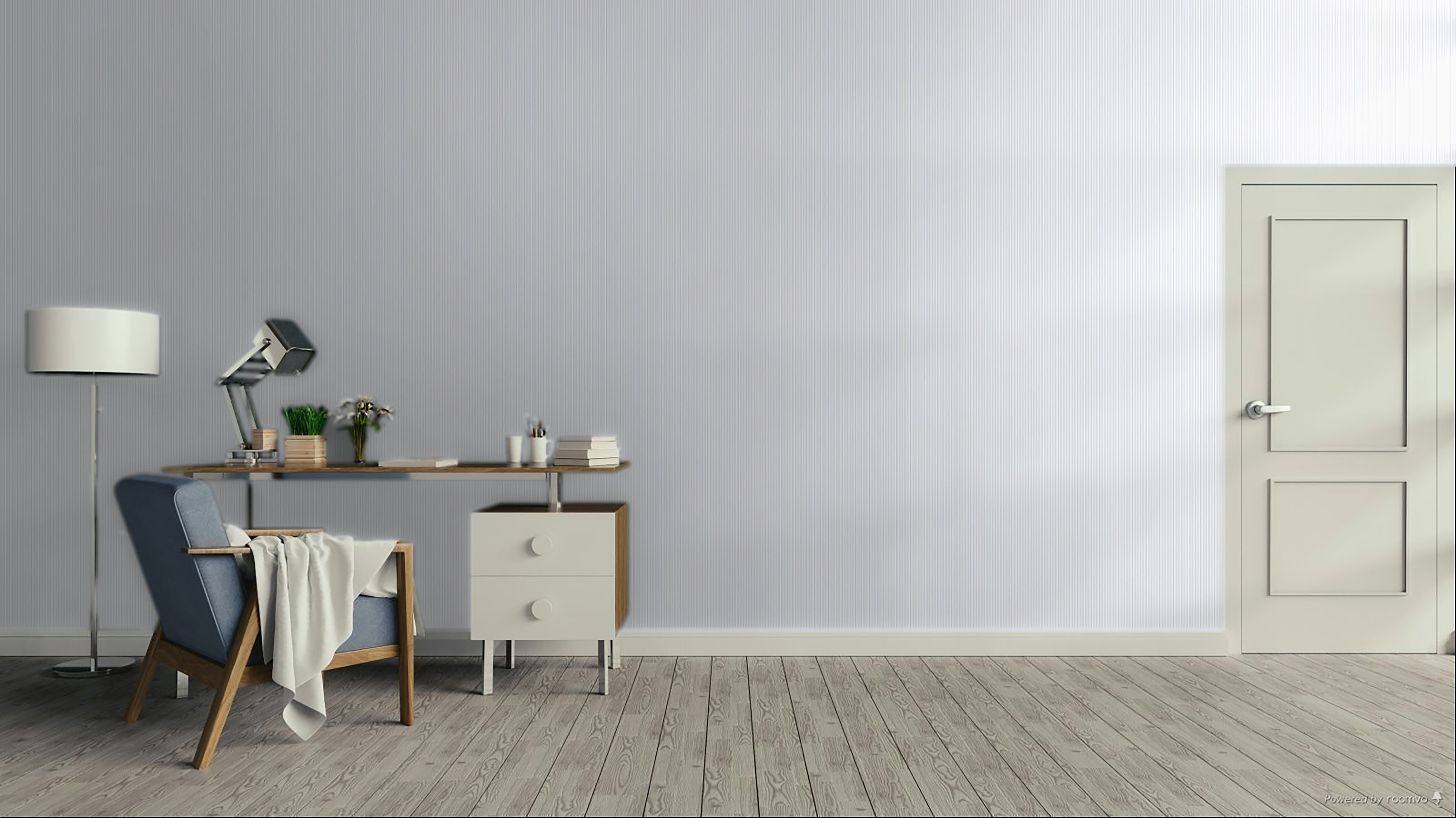 Papel pintado vinilo geométrico raya pequena violeta