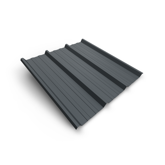 Plaque de couverture, nervuré , gris, l.100 x L.300 cm, H.45 mm, Ep.0.5 mm