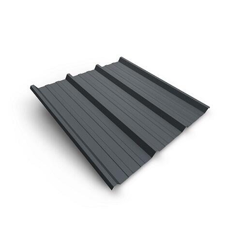 Plaque de couverture, nervuré , gris, l.105 x L.300 cm, H.45 mm, Ep.0.63 mm