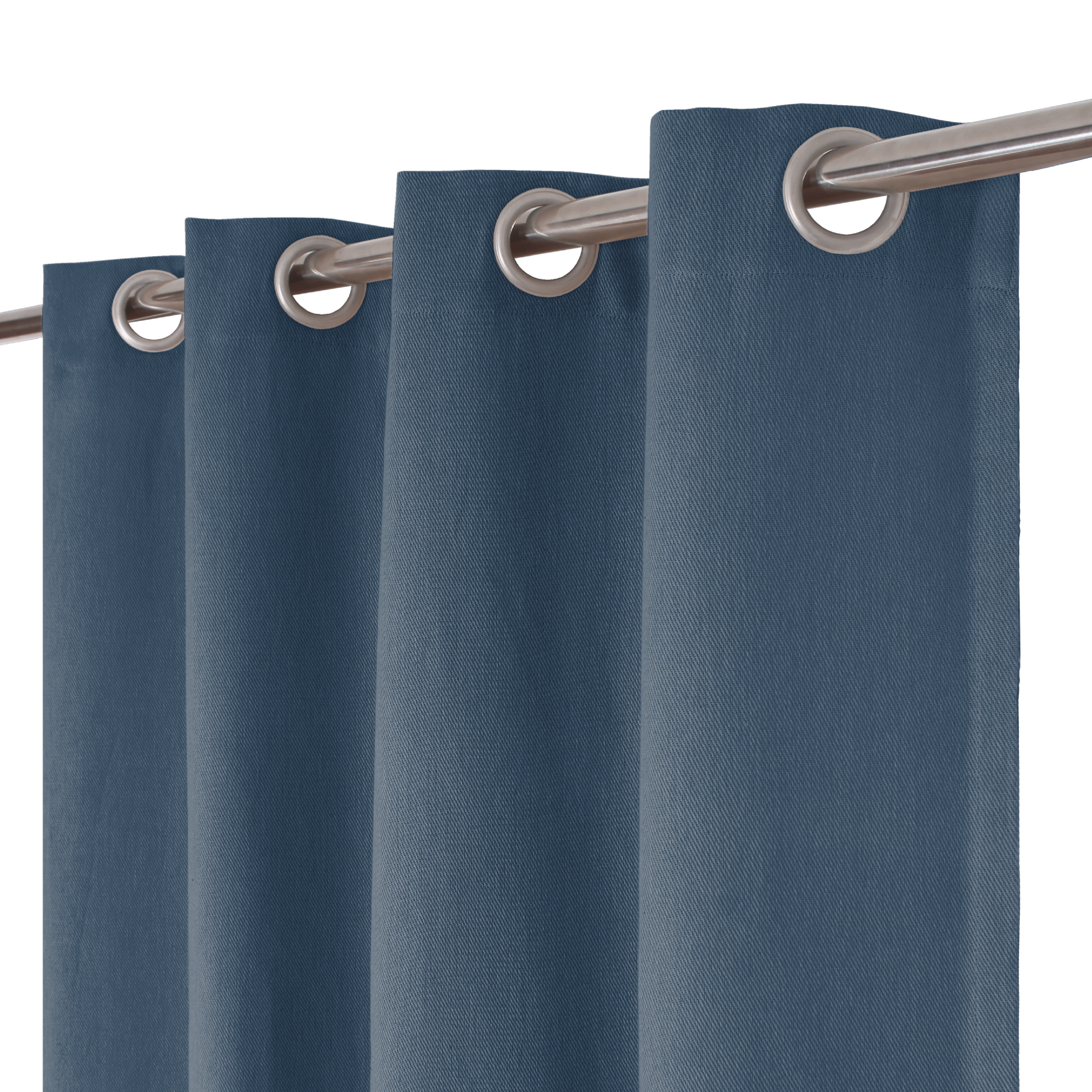 Cortina ollaos kalpe algodón inspire liso azul fjord de 140x280cm