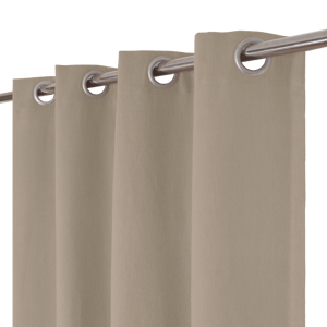 Rideau tamisant, Kalpe, coton, beige H.280 x l.140 cm INSPIRE