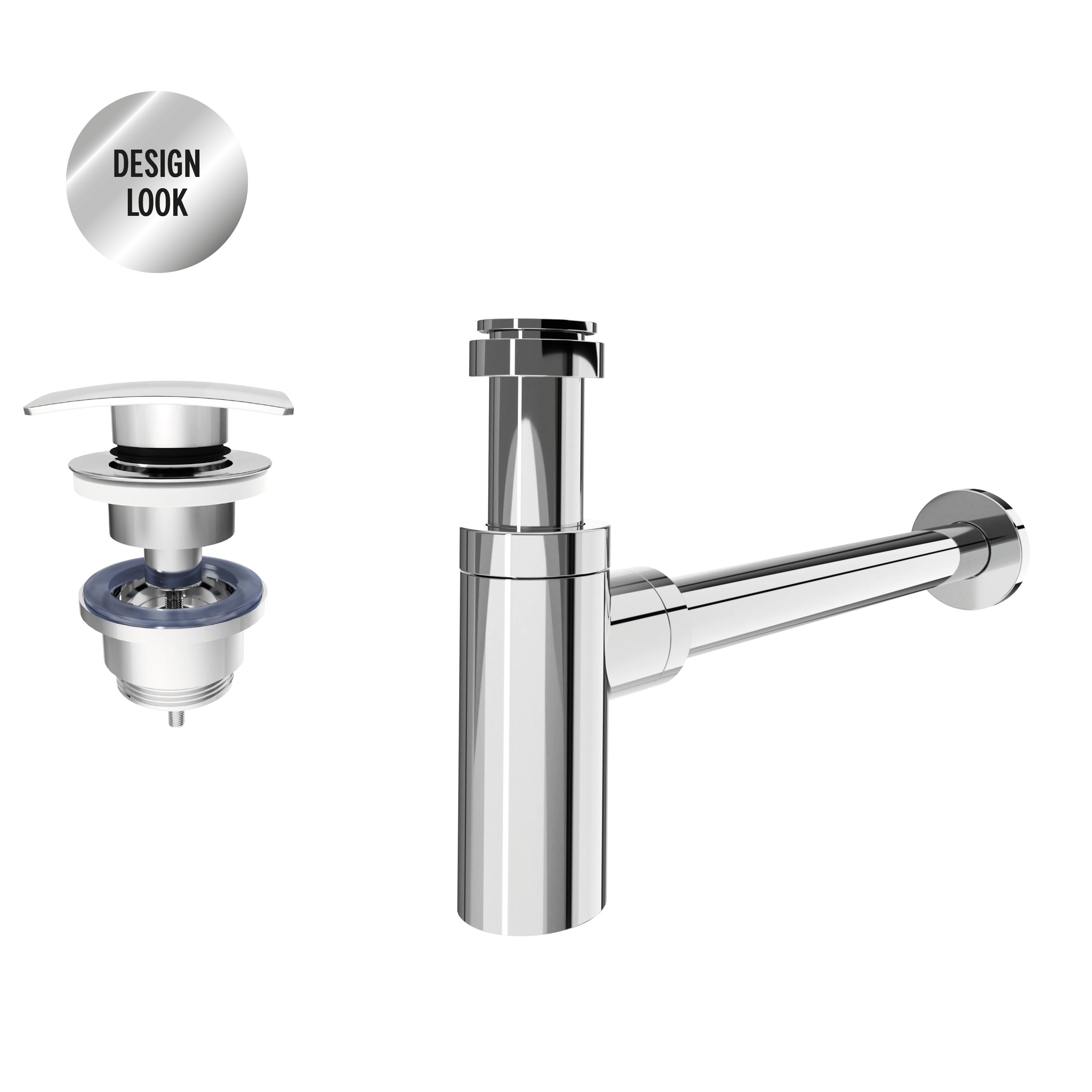 Sifao lavatorio equation design cromado - 6