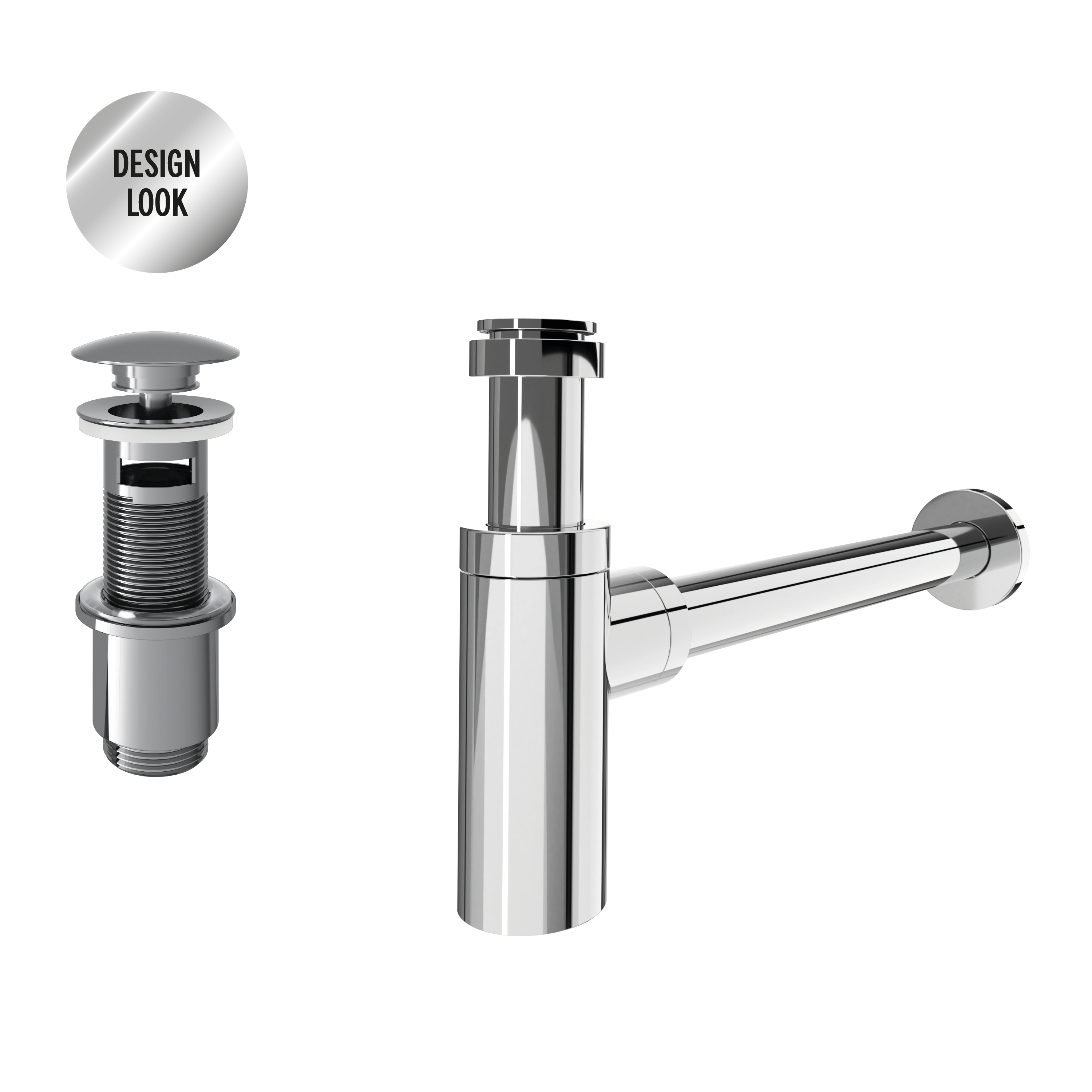 Valvula lavatorio bide Equation clic clac com respiro 80mm - 5