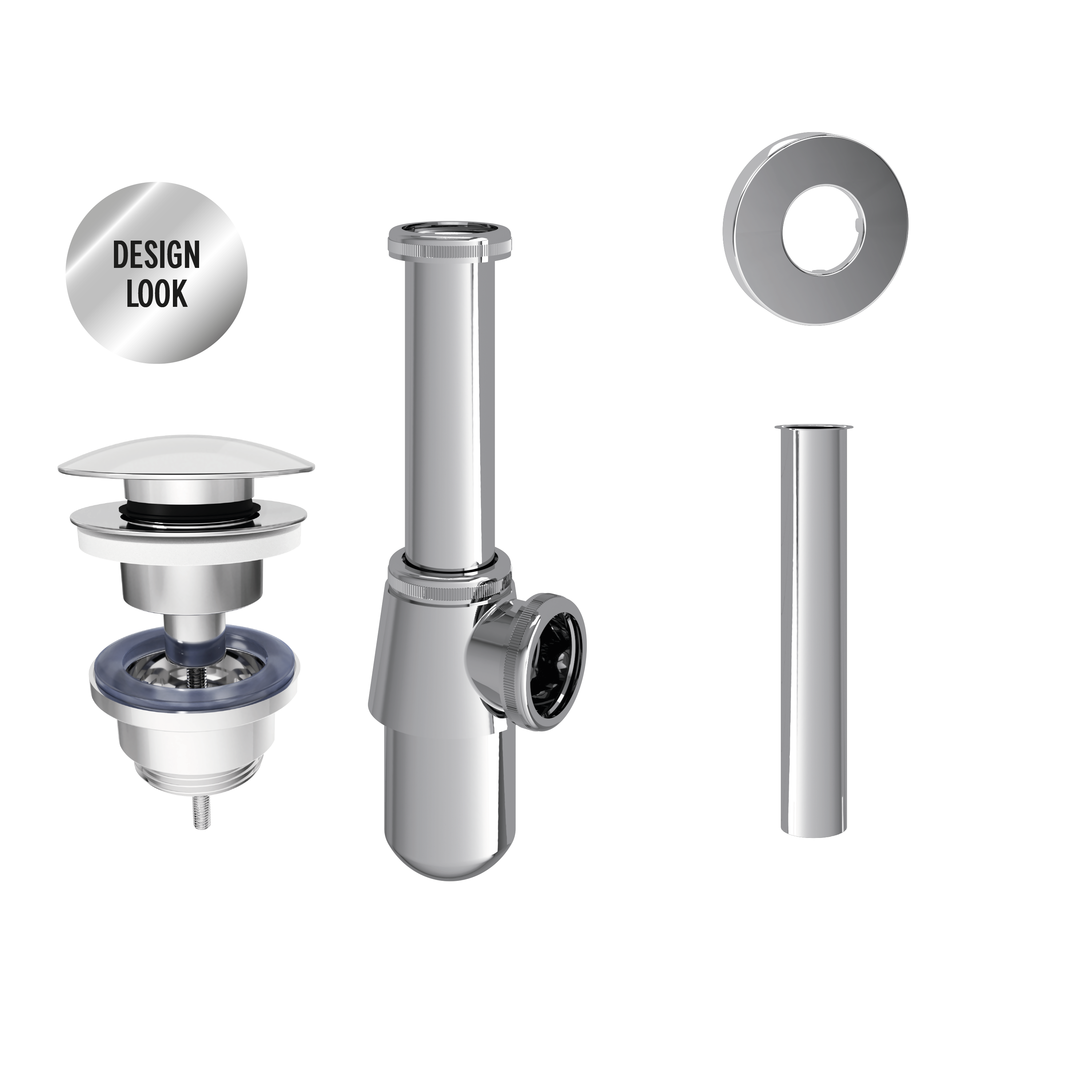 Válvula de lavatório/bidé Equation click clack larga cromada - 9