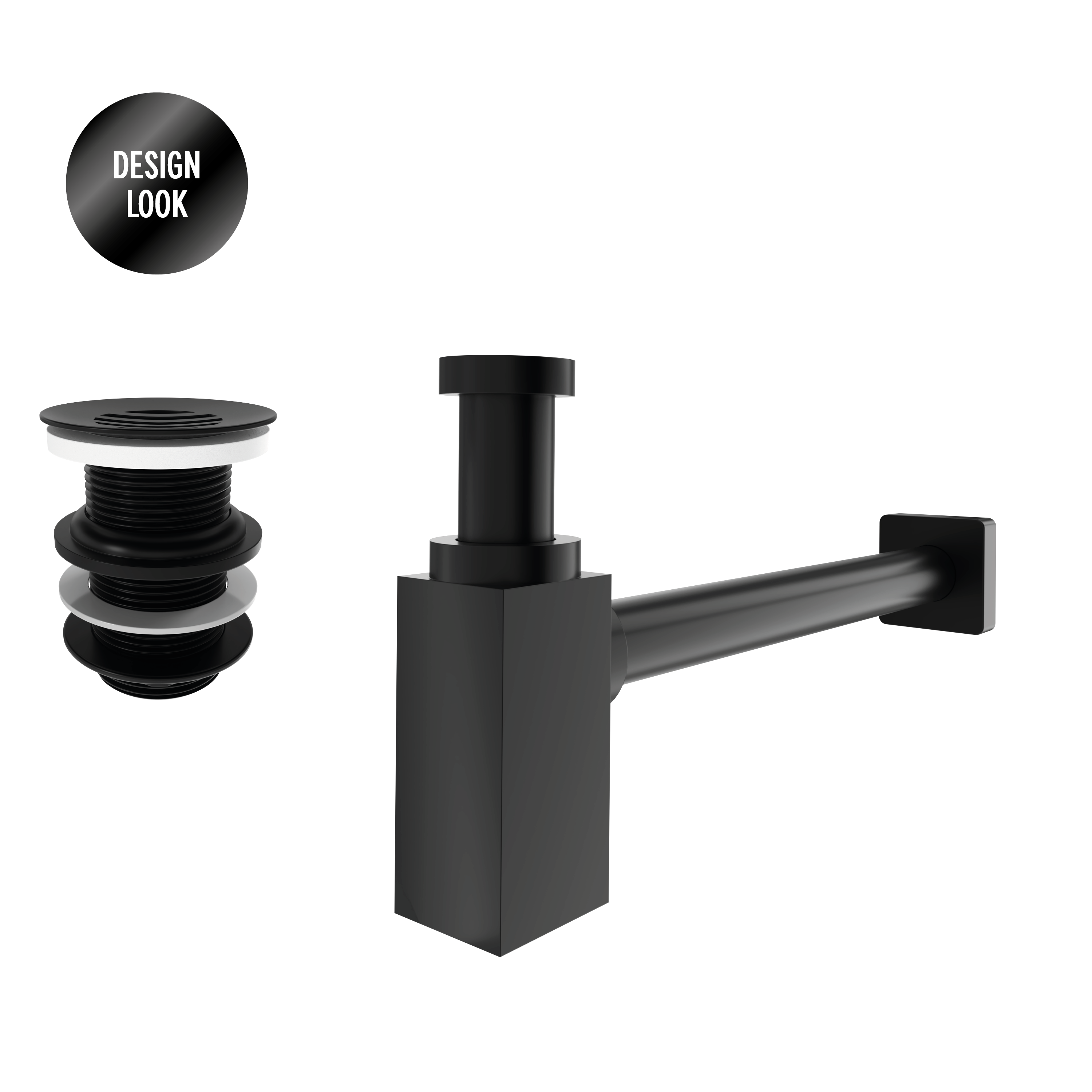 Sitko odpływowe do umywalki Free Flow czarne 80 mm Equation - 8