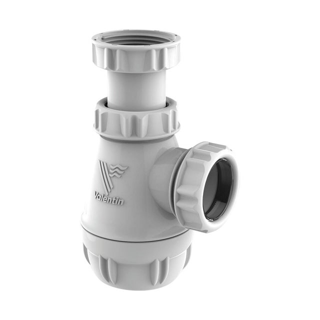 Siphon Réglable 360 Degrés Siphon De Lavabo Hibbent 1 1/4 Pouce - Réglable à 360°, Gain De Place, Anti-odeurs, Blanc, Pour Salle De Bain Installation Facile Salle Bain
