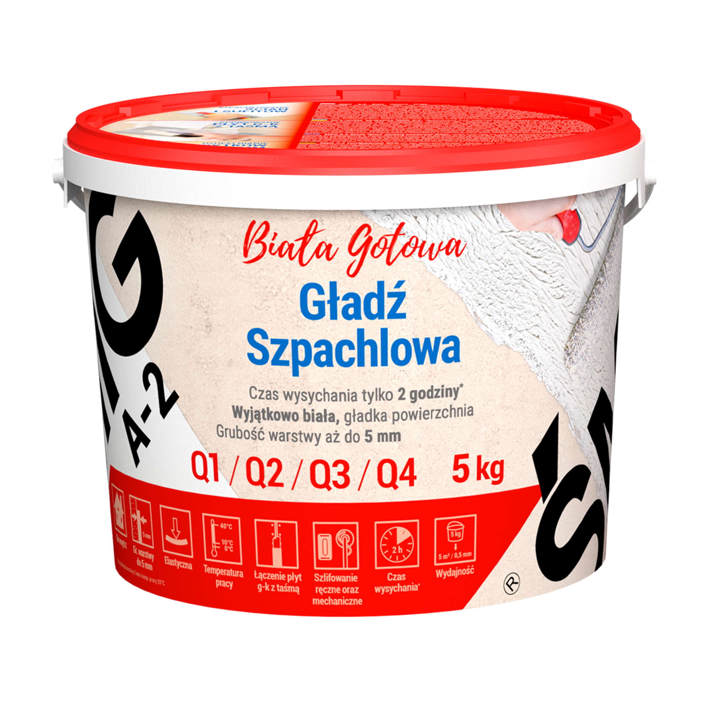 Gotowa gładź szpachlowa ŚMIG A-2 5 kg - 5