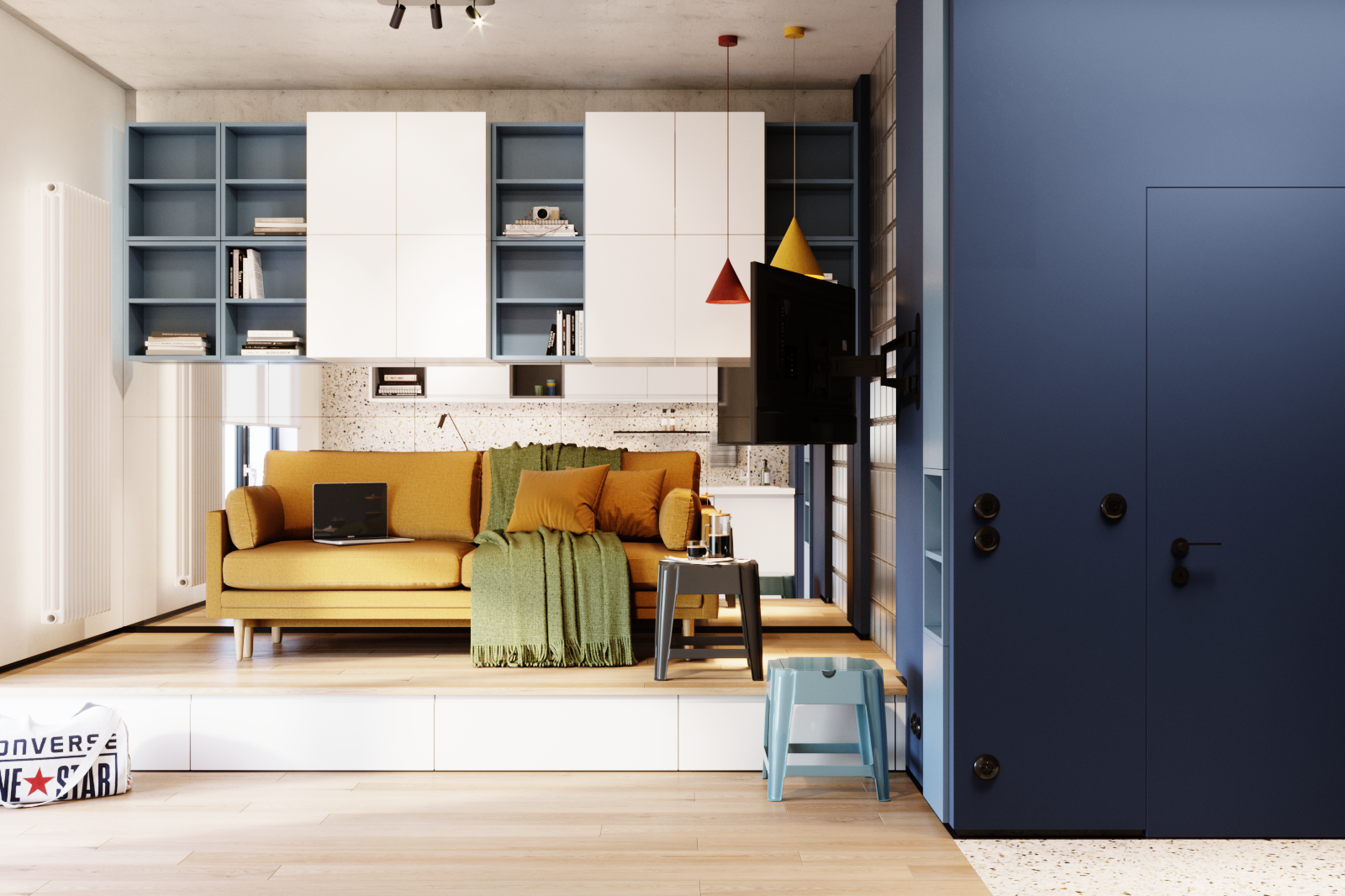 Klamka do drzwi wewnętrznych na rozecie Birdie czarny mat Inspire - 5