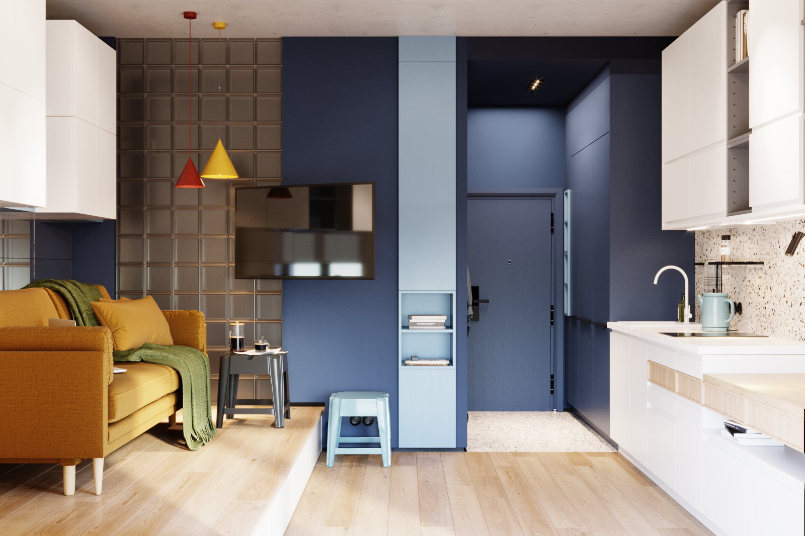 Klamka do drzwi wewnętrznych na rozecie Birdie czarny mat Inspire - 4