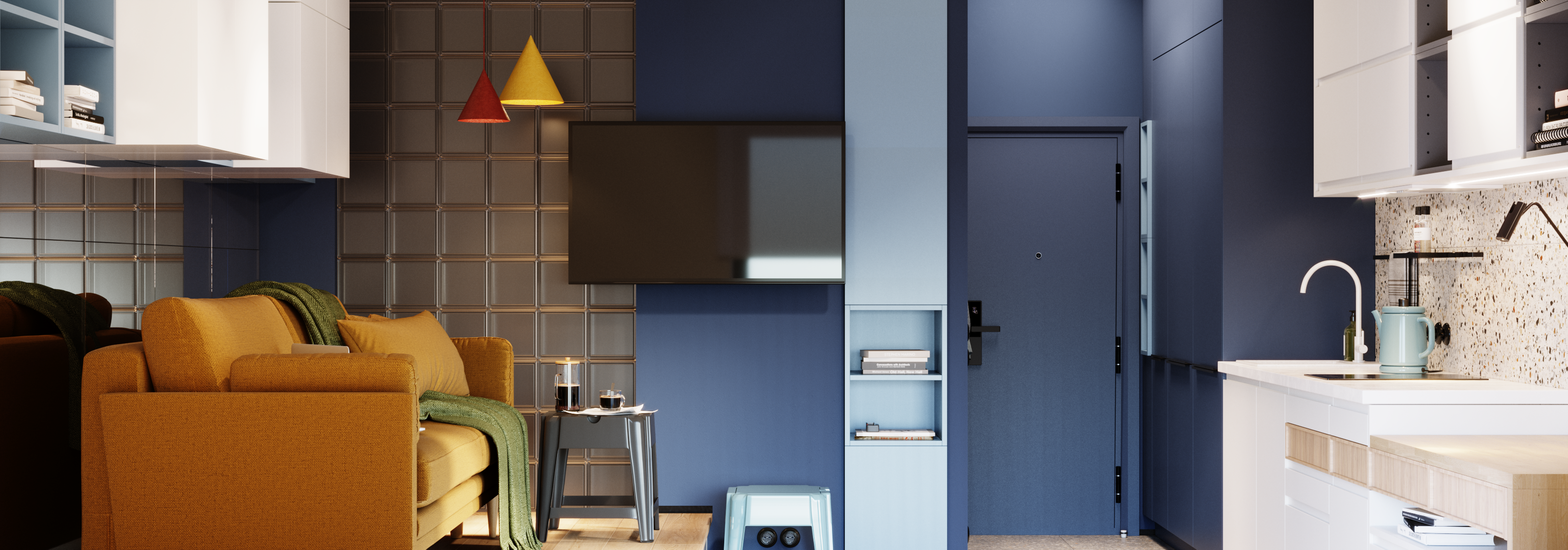 Klamka do drzwi wewnętrznych na rozecie Birdie czarny mat Inspire - 3