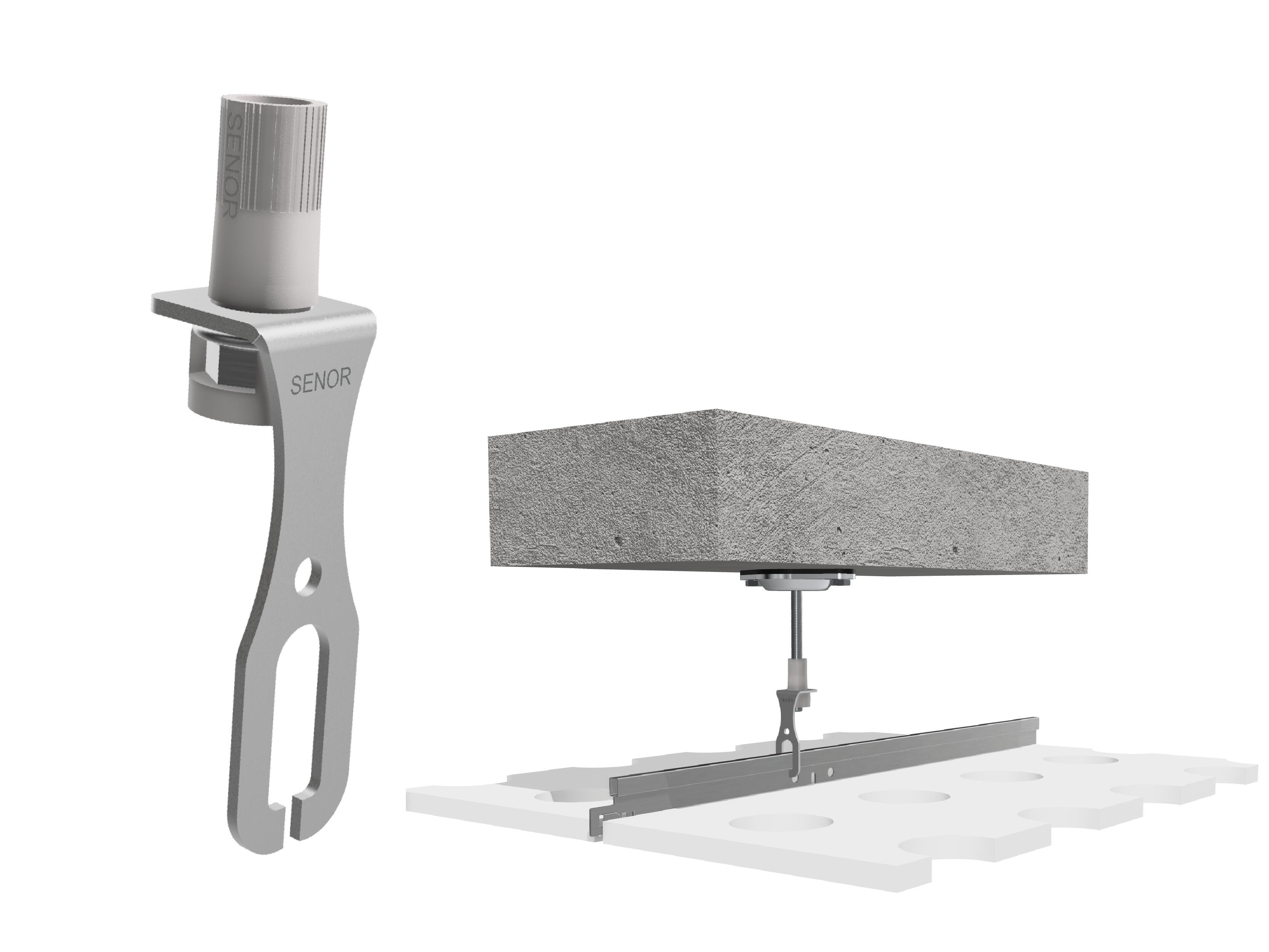 Escuadra de cuelgue SE-TRN-706-M6-200 SENOR para techos desmontables/200 uds. - 4