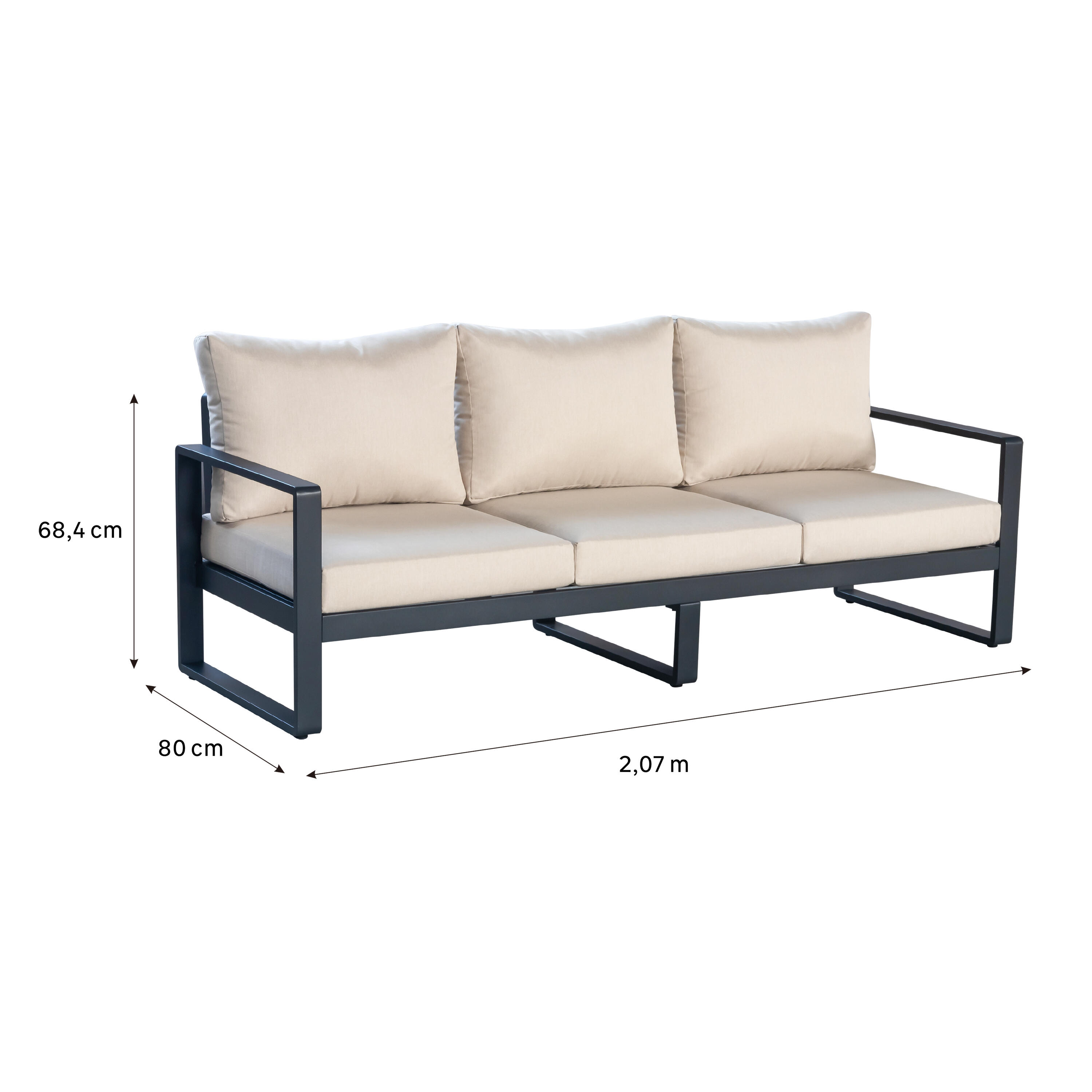 Conjunto de jardin de aluminio Artemis para 5 comensales - 4
