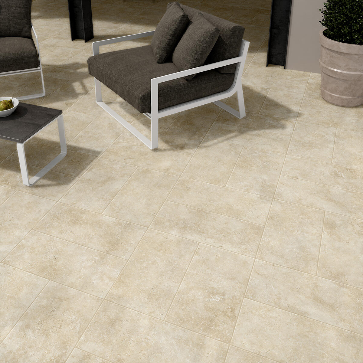Carrelage sol extérieur effet beige Tiber l.60.4 x L.30 cm - 4