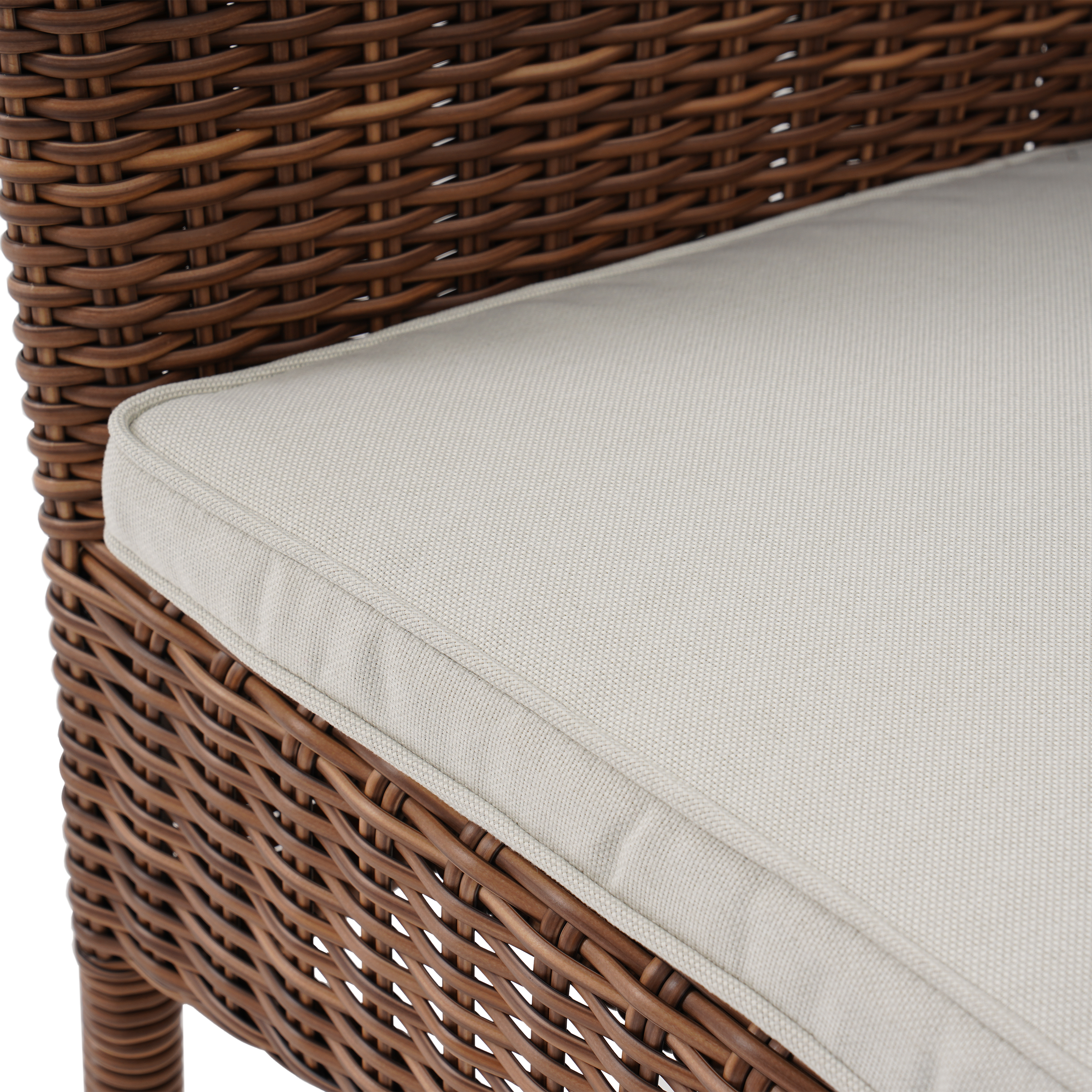 Sillón de jardín con cojín de jardín de aluminio Cordoba marrón - 7