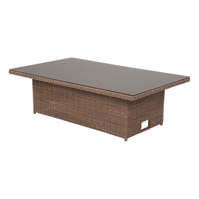 Mesa de jardín de comedor de aluminio  marrón de 90x70x150 cm