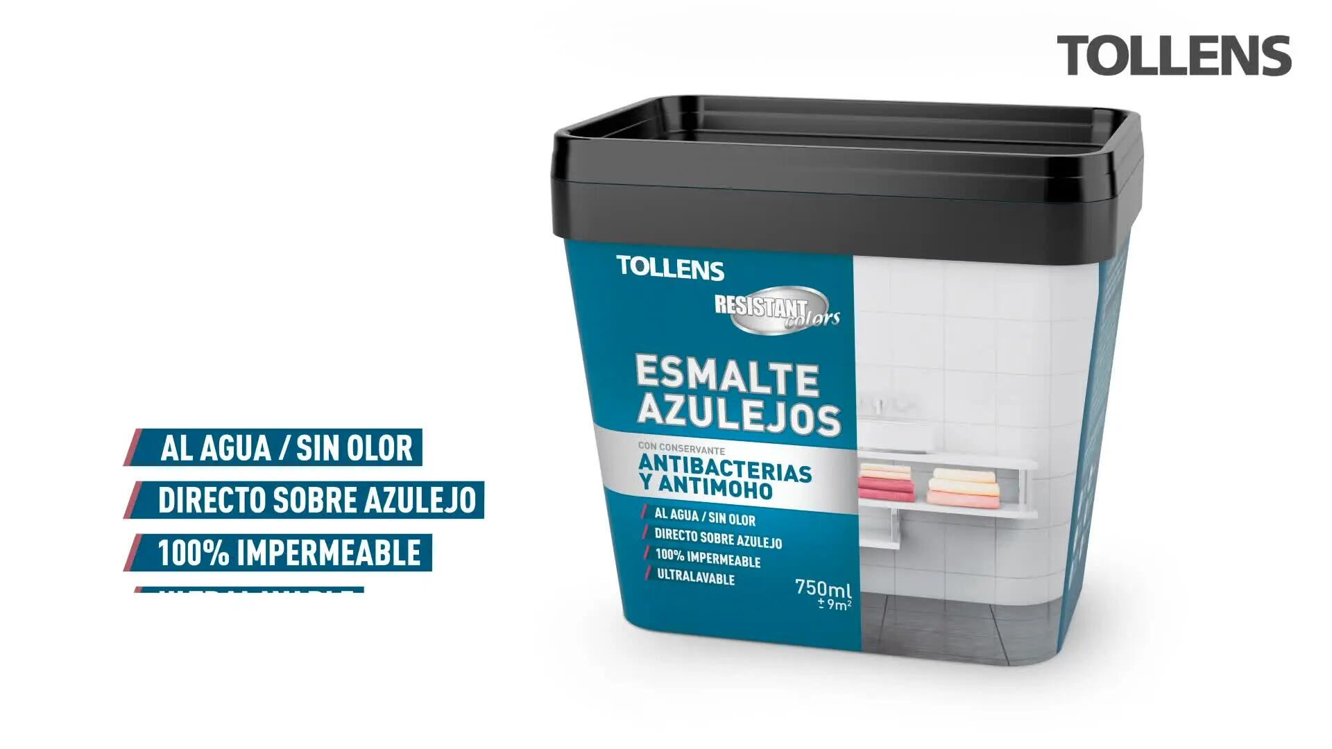 Esmalte de interior azulejo TOLLENS color antracita satinado 750ml para azulejos de pared - 4