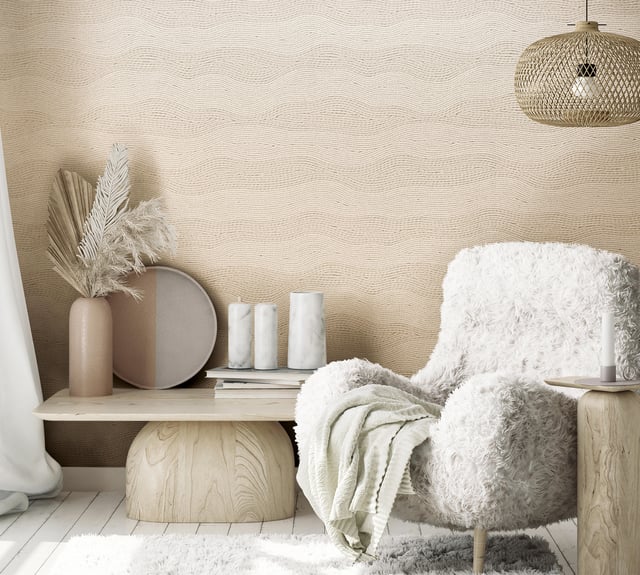 Papier peint intissé Cordage tressé naturel