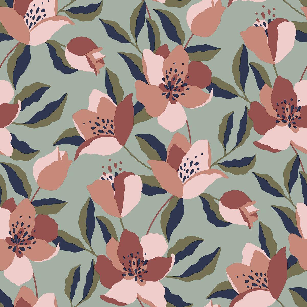 Carta da parati Inspire Foglie rosa, 53 cm x 10.05 m - 4