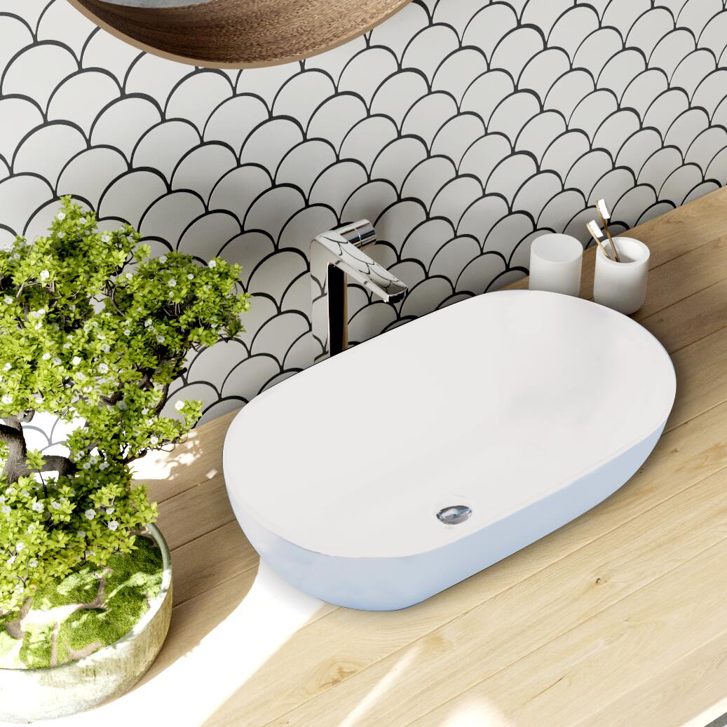 Lavabo de sobreponer Romero  mate 48.5x13x35 cm - 2