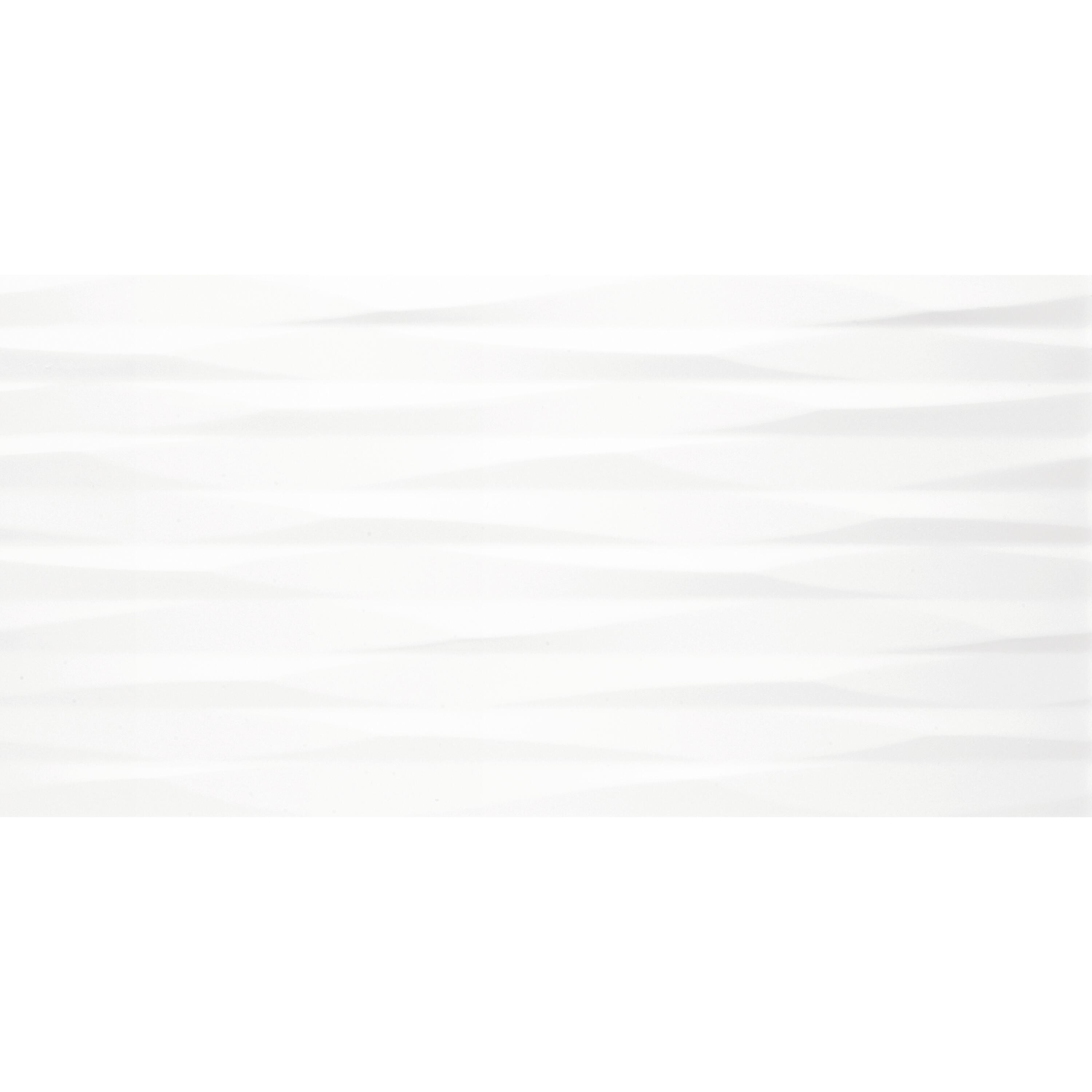 Piastrella da rivestimento interno in maiolica 30 x 60 cm rettificato smaltato bianco opaco 3D Arctic Sp. 7.4 mm 1.44 mq - 5