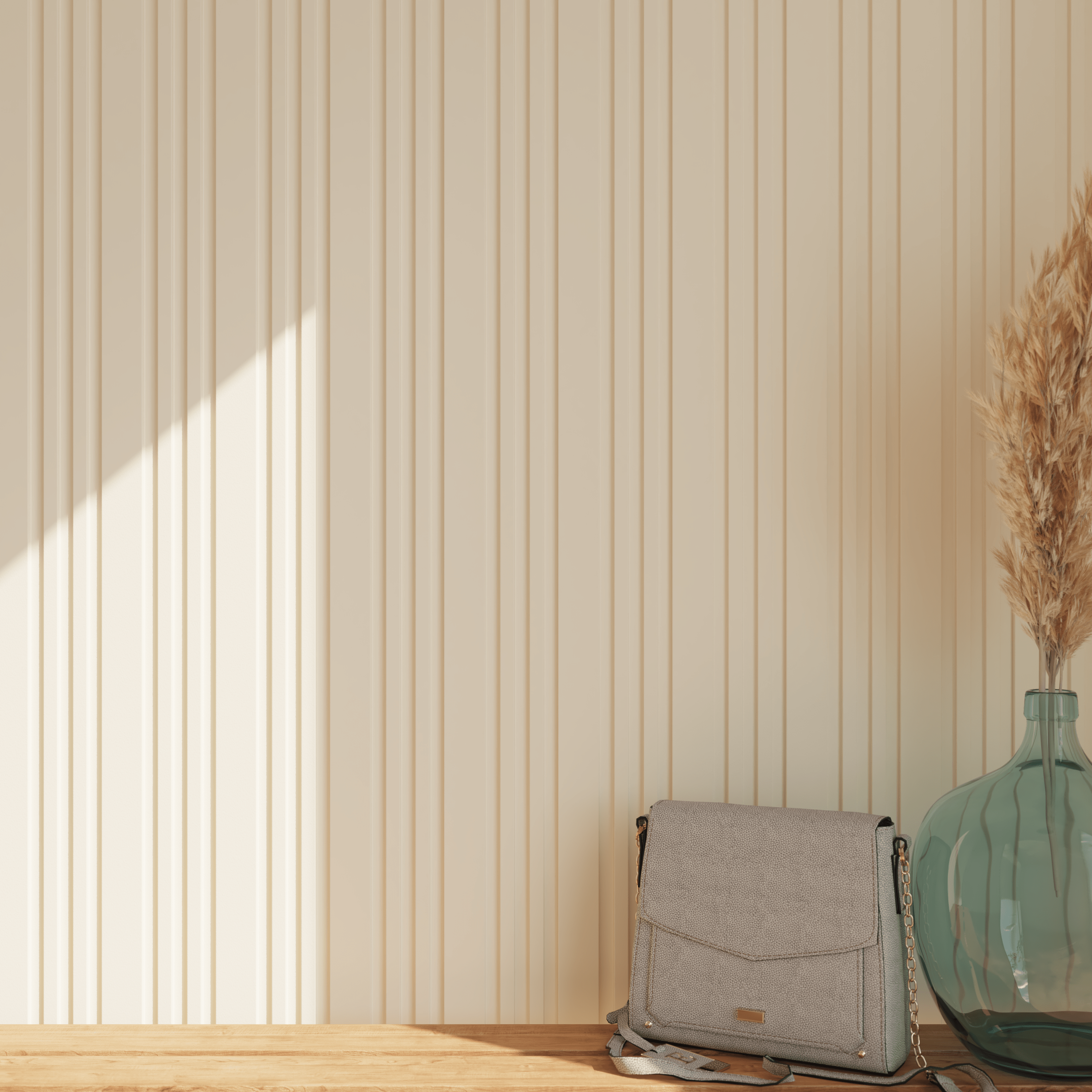 Revestimiento de pared de palillería efecto 3D MDF Helsinki Artens Beige 260x13cm - 6