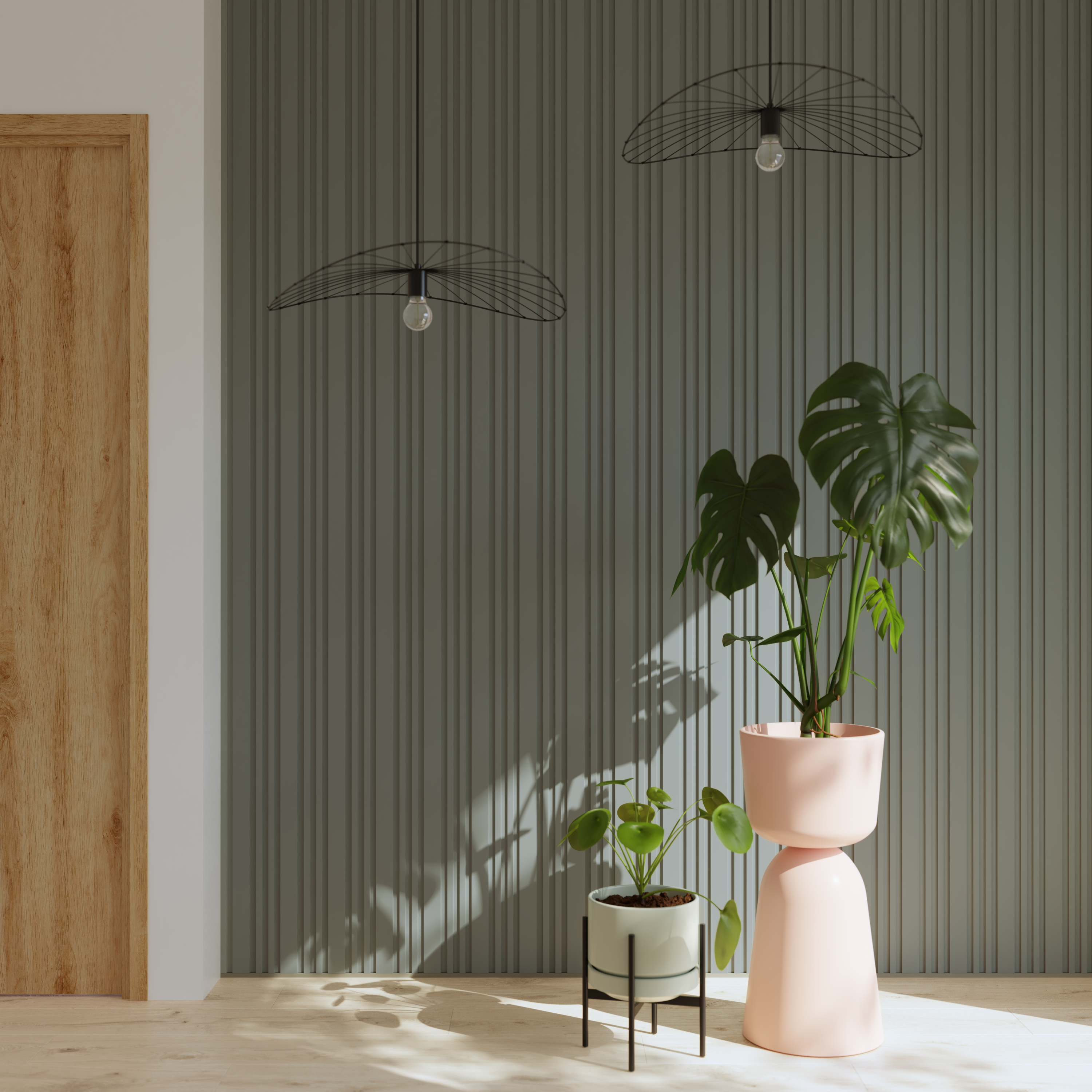 Revestimiento de pared de palillería efecto 3D MDF Helsinki Artens Verde 260x13cm - 6