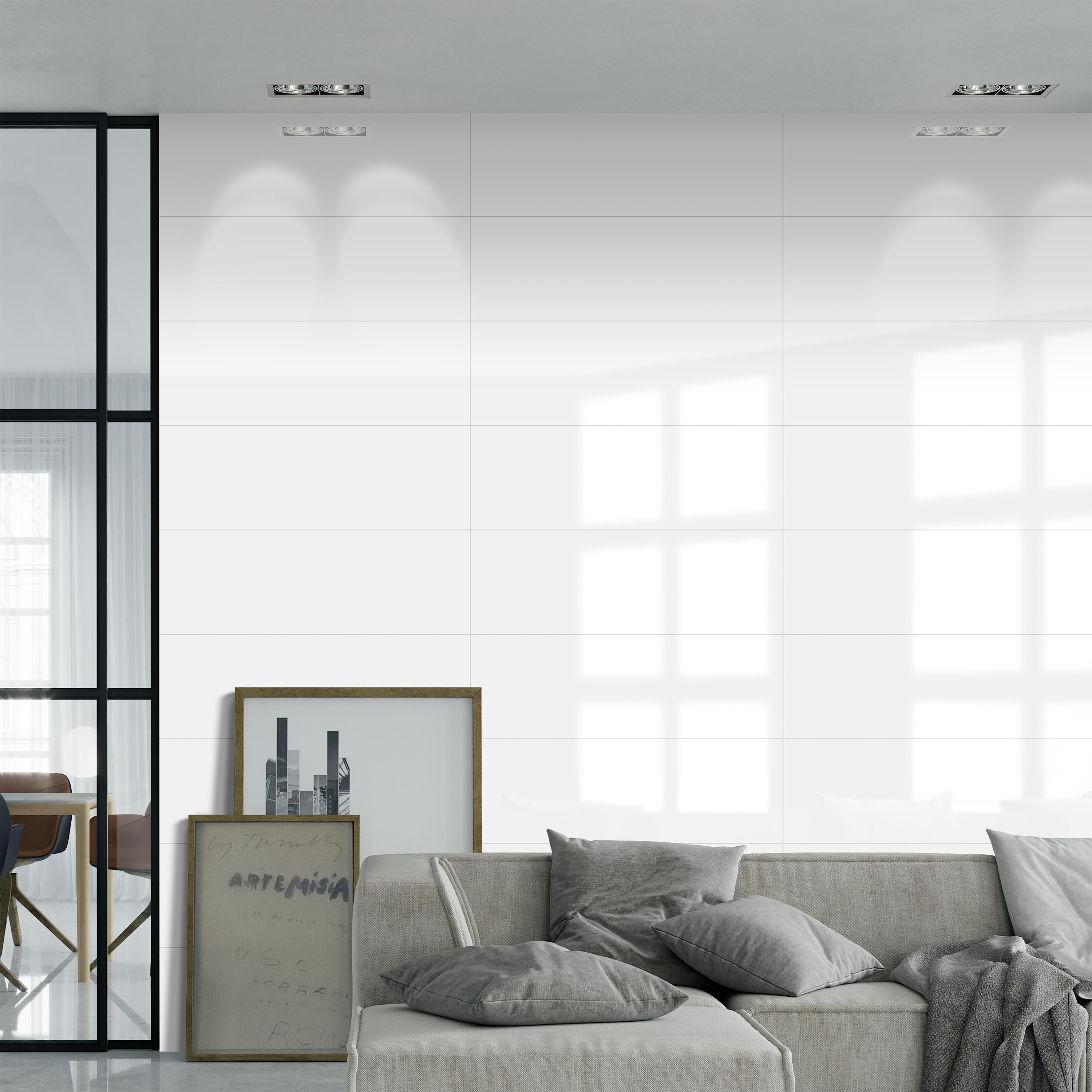 Carrelage mur intérieur blanc brillant Arctic  l.30 x L.90 cm ARTENS - 5