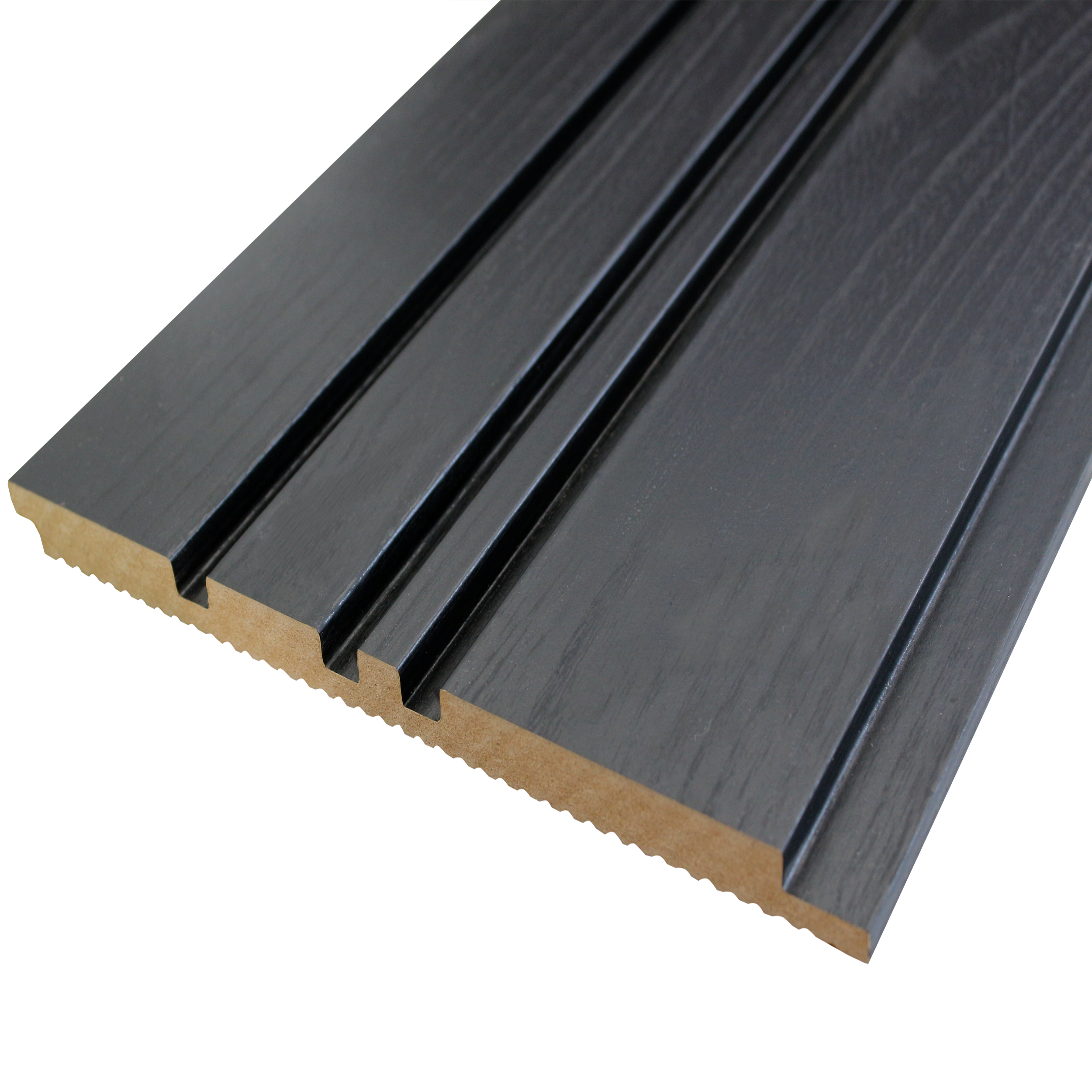 Revestimiento de pared de palillería efecto 3D MDF Viggo Artens negro 260x21cm - 7