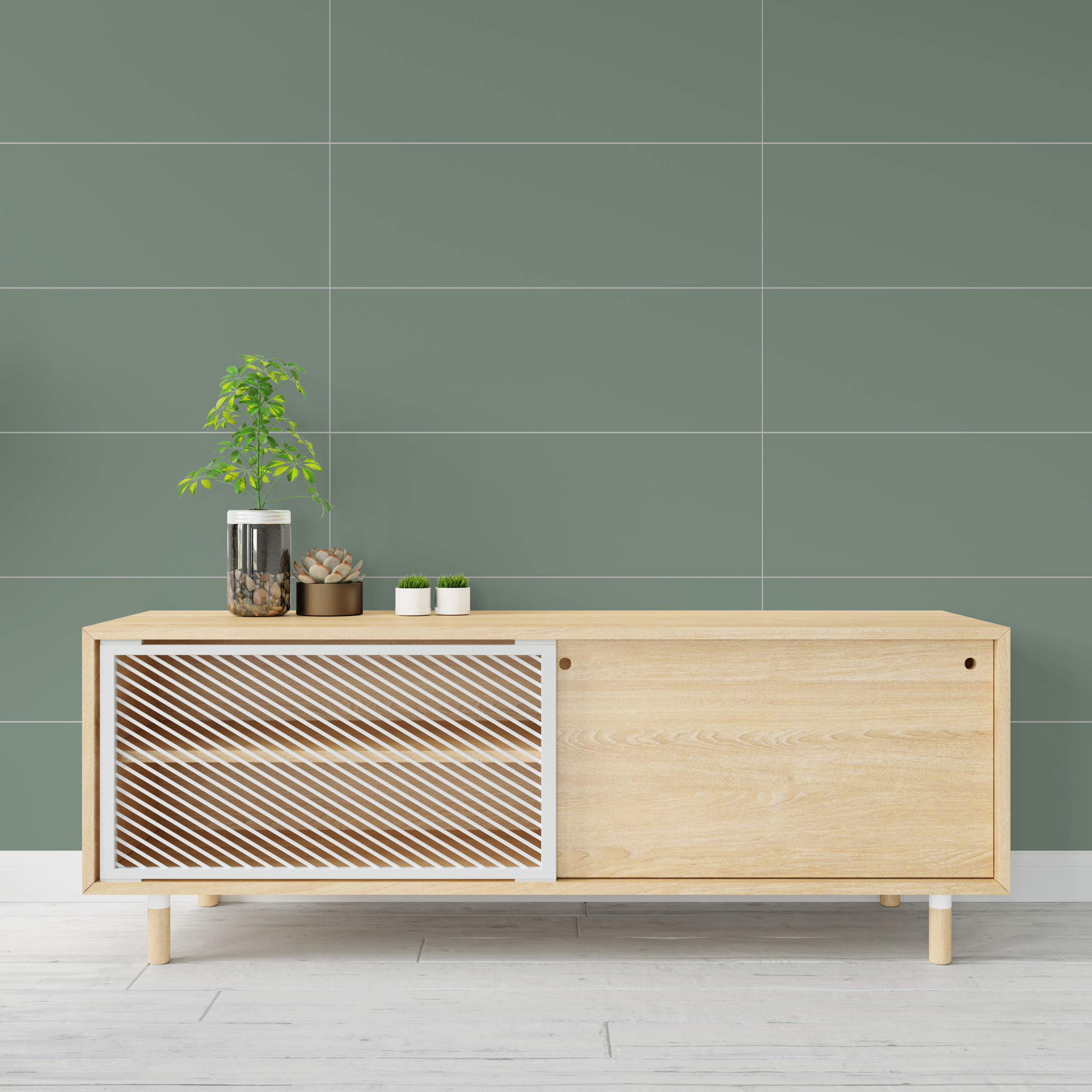 Carrelage mur intérieur effet vert botanic mat Arctic  l.30 x L.90 cm ARTENS - 4