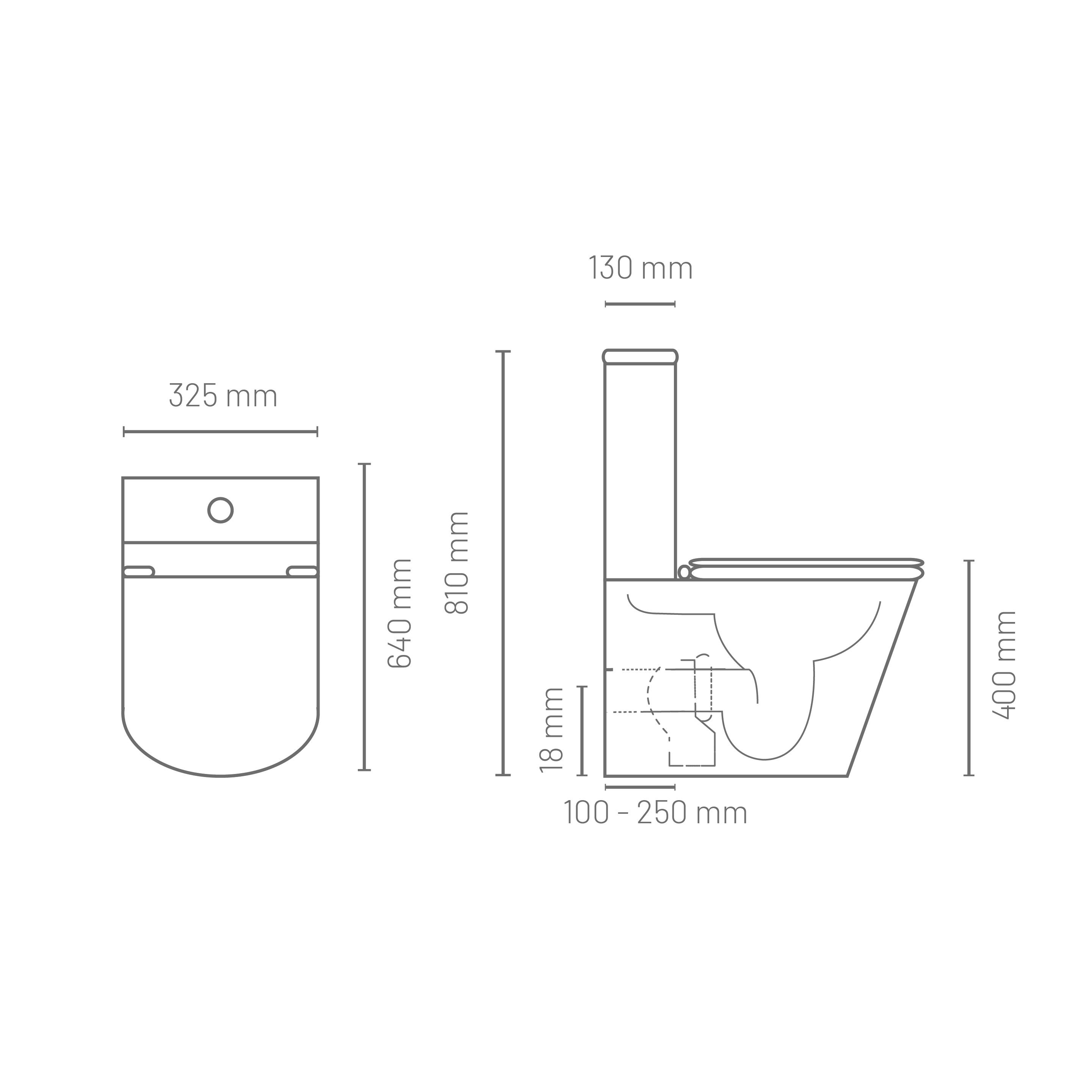Pack WC Lino con tapa amortiguada en color blanco - 2