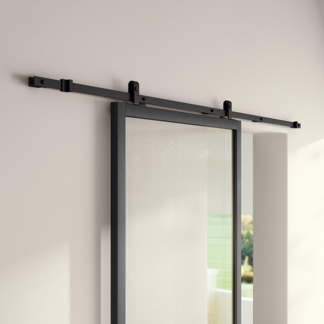 Rail coulissant et habillage Yumbo 2 ARTENS aluminium, pour porte 73/83/93 cm