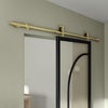 Guía puerta interior corredera acero dorado Brush puerta máximo 93cm Artens