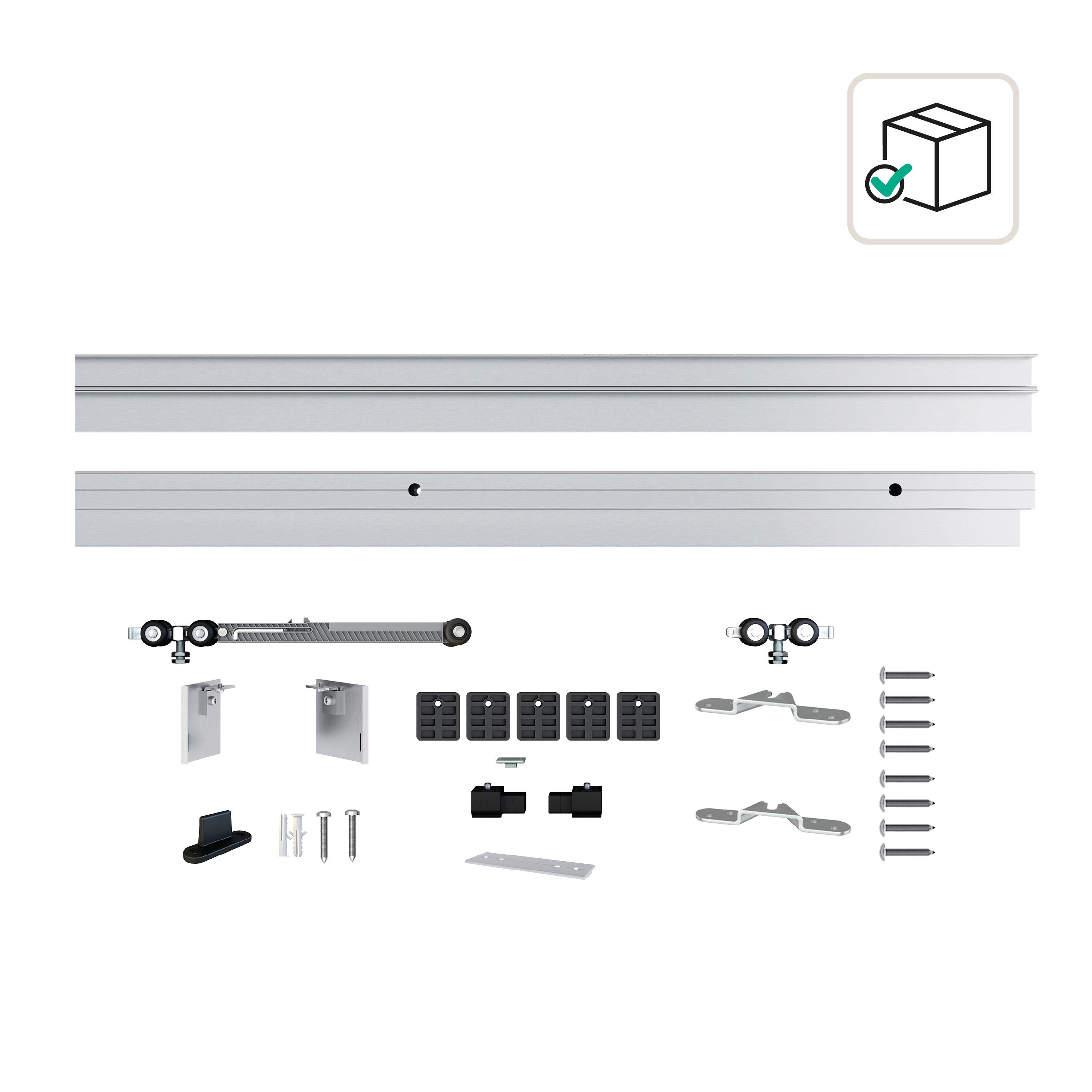 System do drzwi przesuwnych Meli Aluminium 186 cm Artens - 5