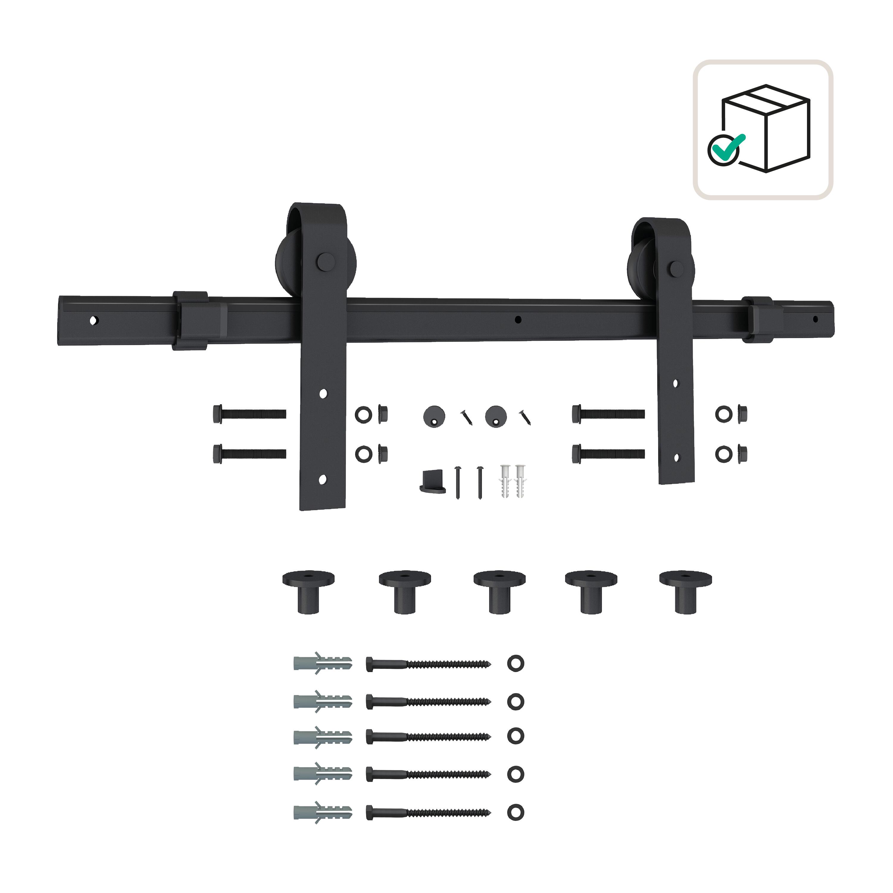 System do drzwi przesuwnych Leva Czarny zewnętrzny 186 cm Artens - 6