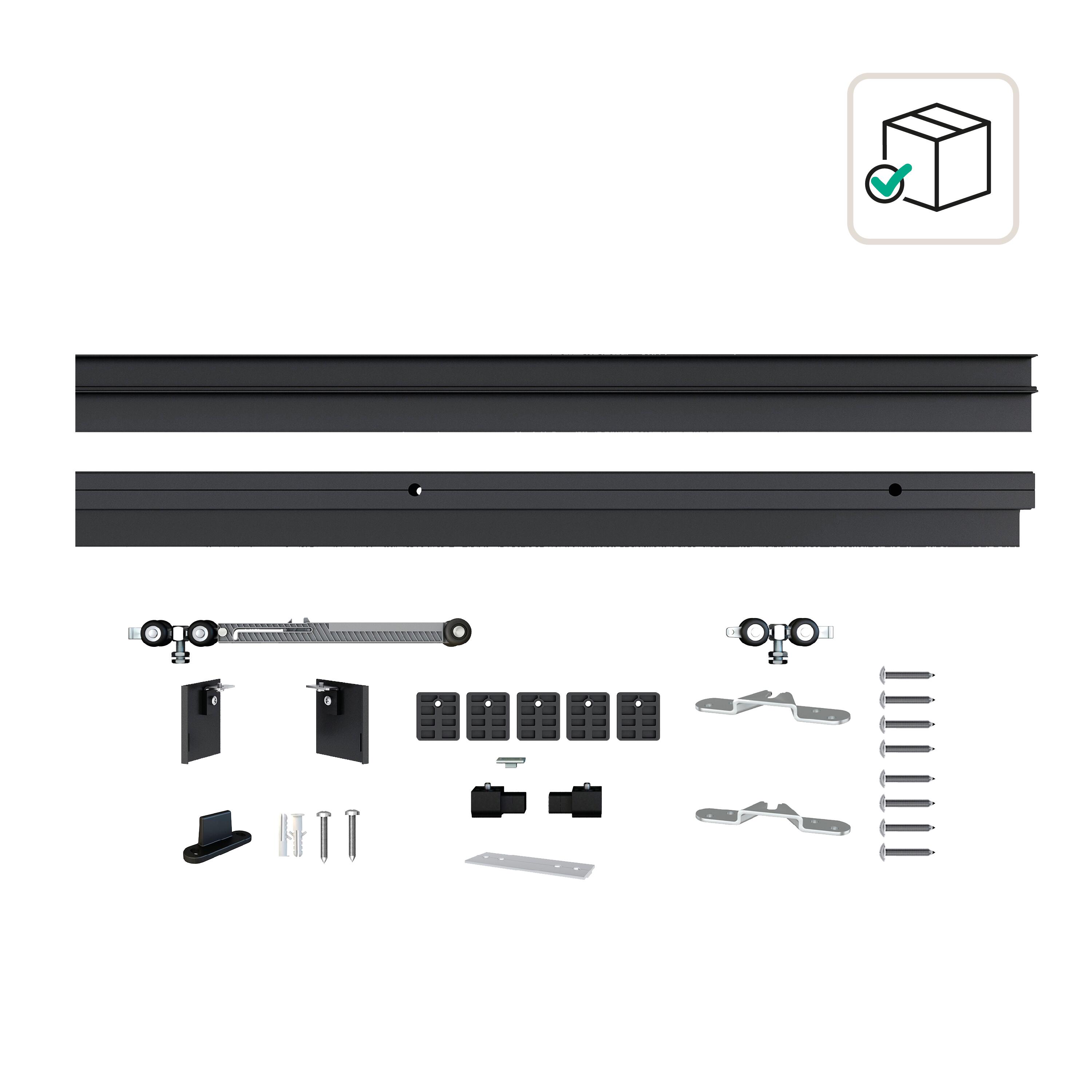 Kit conector componente imagine proiect ușă glisantă dublă - 2
