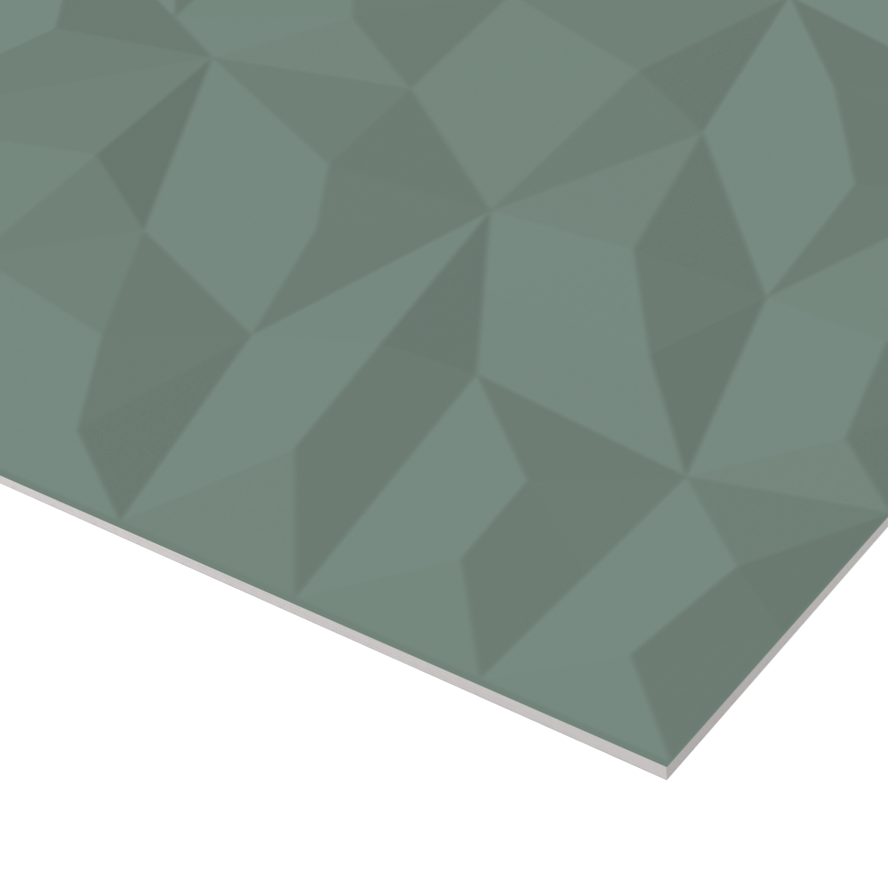 Carrelage mur intérieur effet origami vert mat Arctic  l.30 x L.90 cm ARTENS - 8