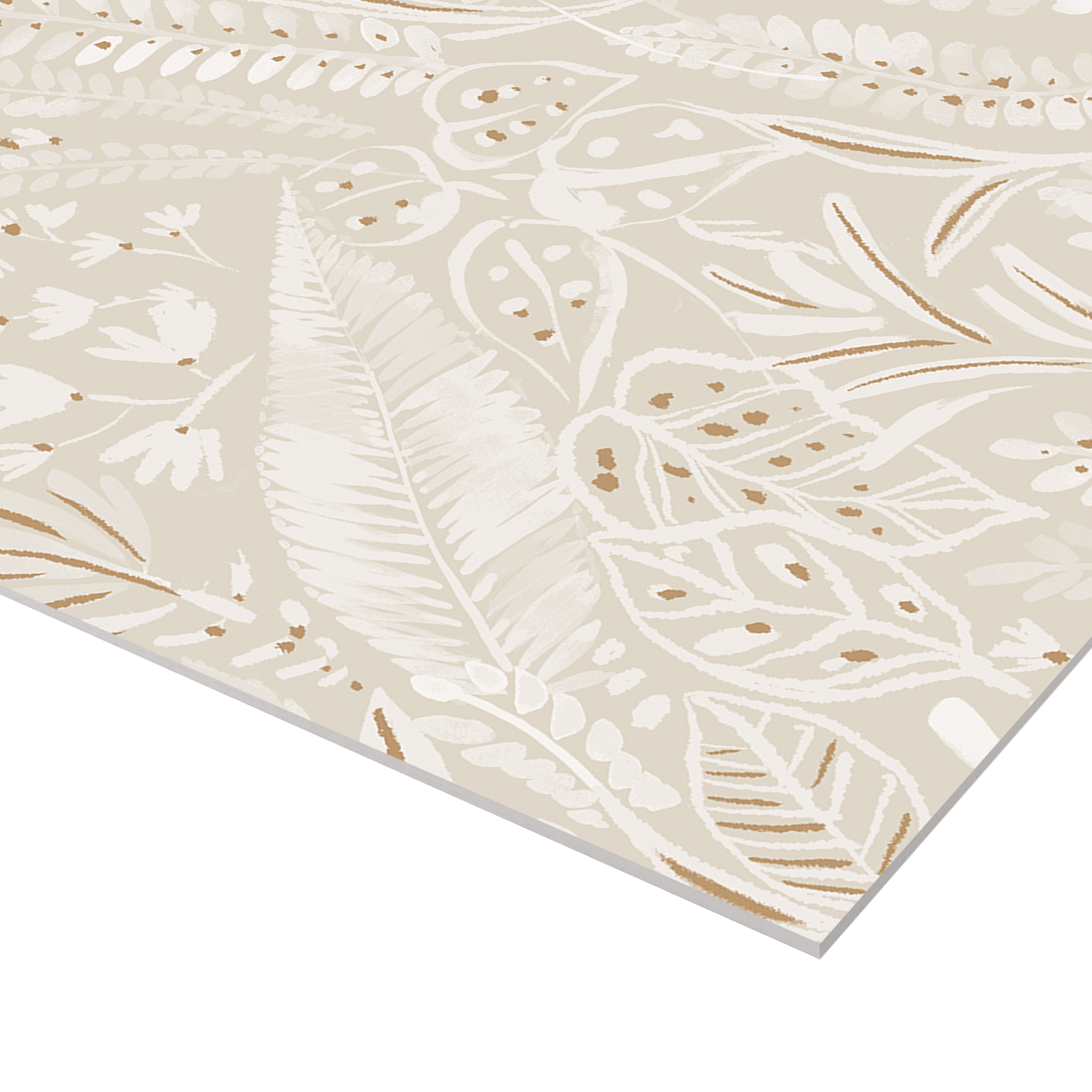 Carrelage mur intérieur effet relief floral beige Arctic  l.30 x L.90 cm ARTENS - 6