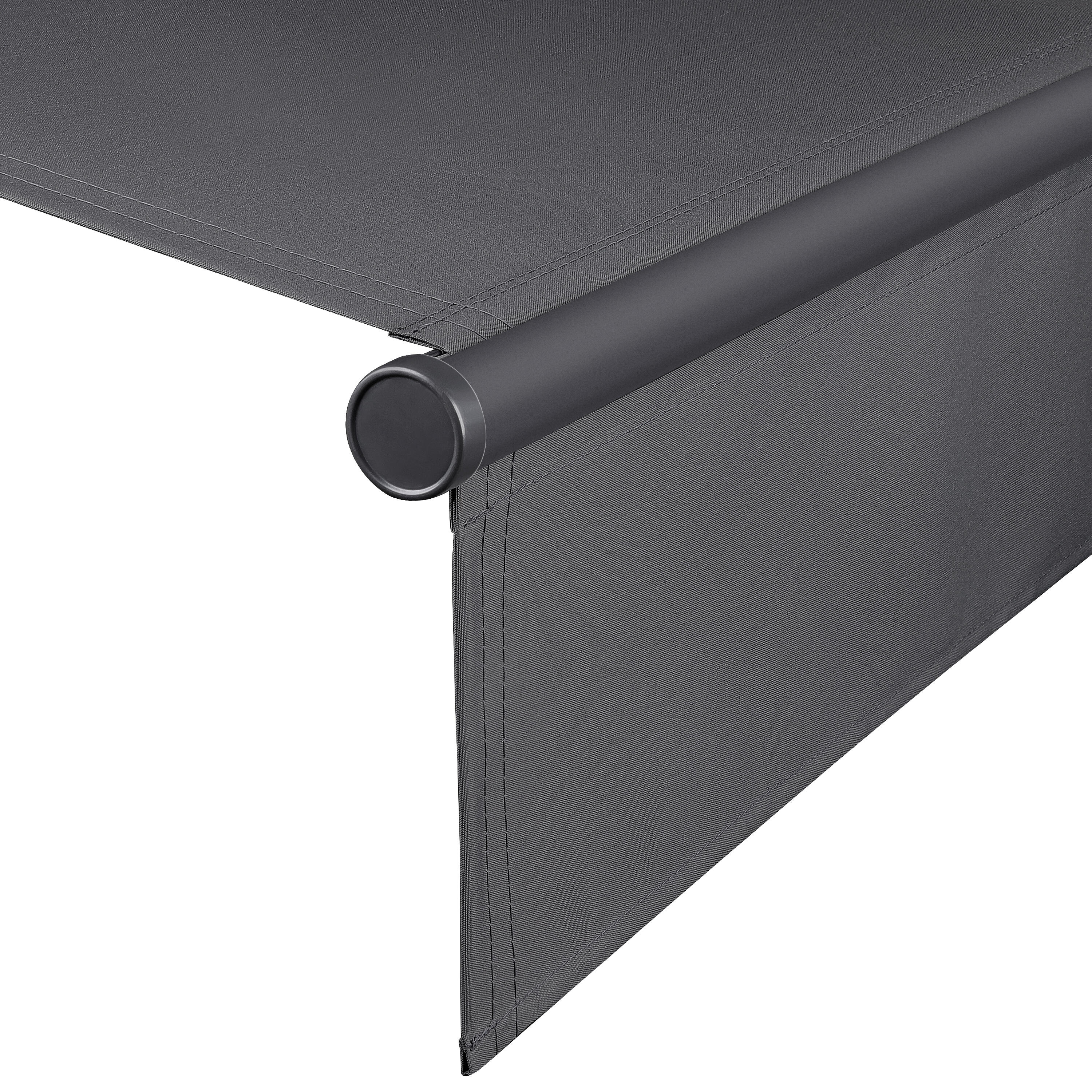 Store banne manuel 3.95 x 3 m Calima gris, toile polyester gris - 9