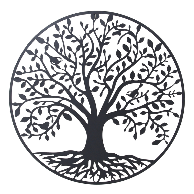 Metalowa dekoracja ścienna Drzewo śr. 80 cm