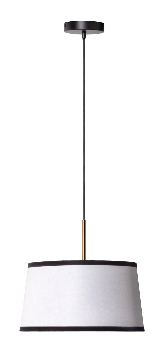 Lámpara de techo Niza   1 luz E27 40 cm blanca, negra